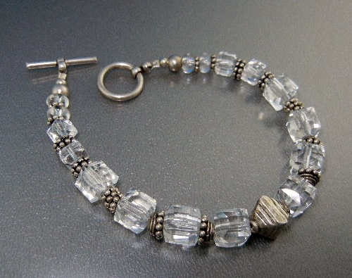 Silpada Sterling Silver Crystal Toggle Bracelet