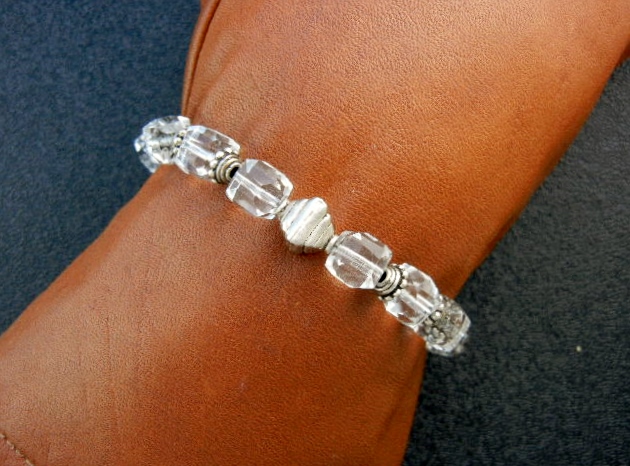 Silpada Sterling Silver Crystal Toggle Bracelet