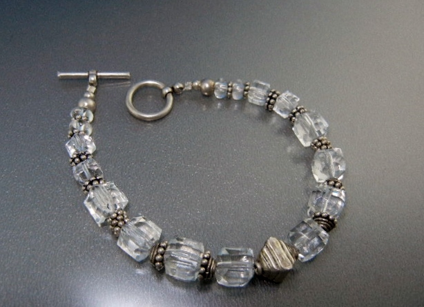 Silpada Sterling Silver Crystal Toggle Bracelet