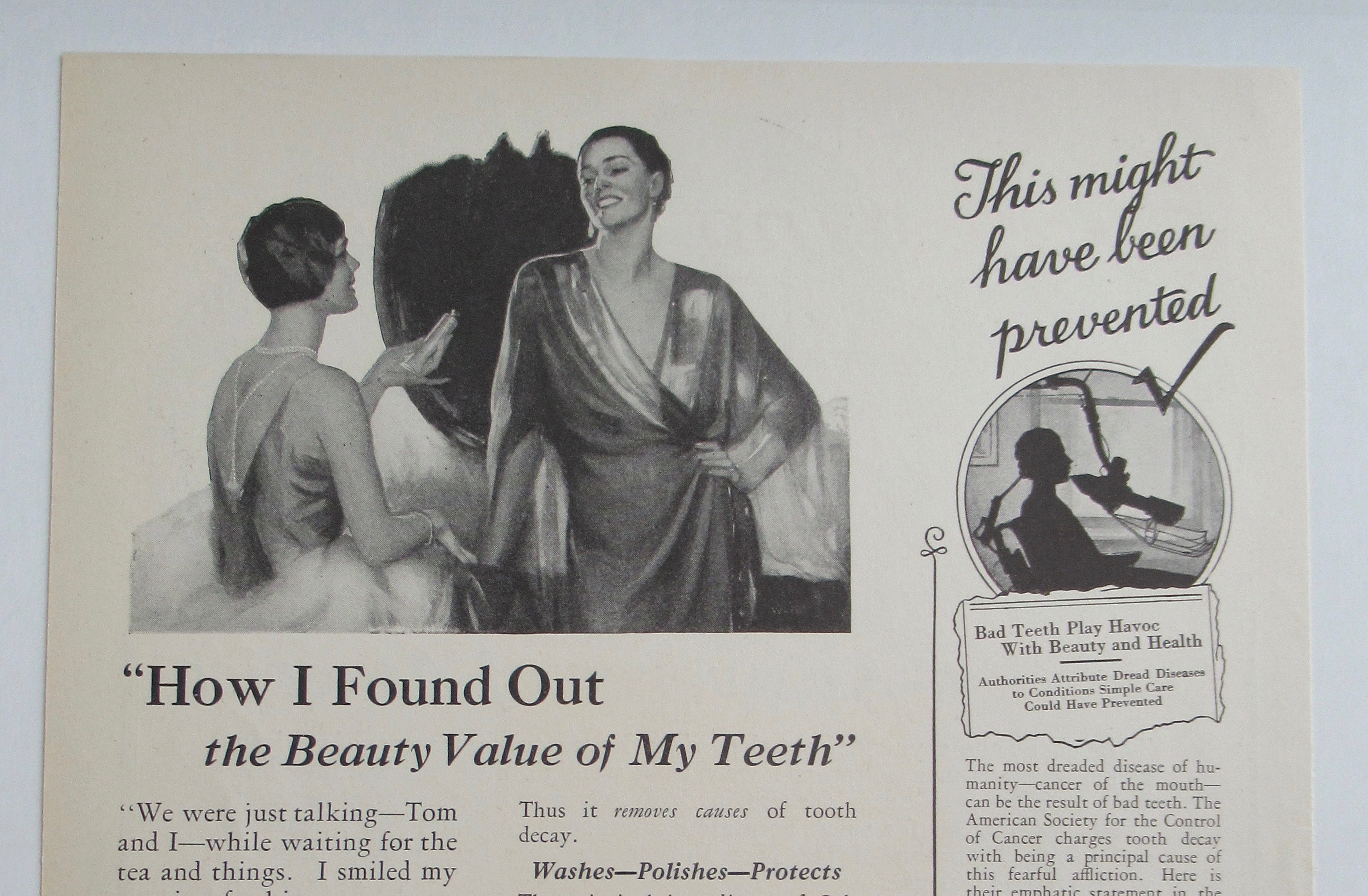 1926 Colgate Ribbon Dental Cream with Women Talking