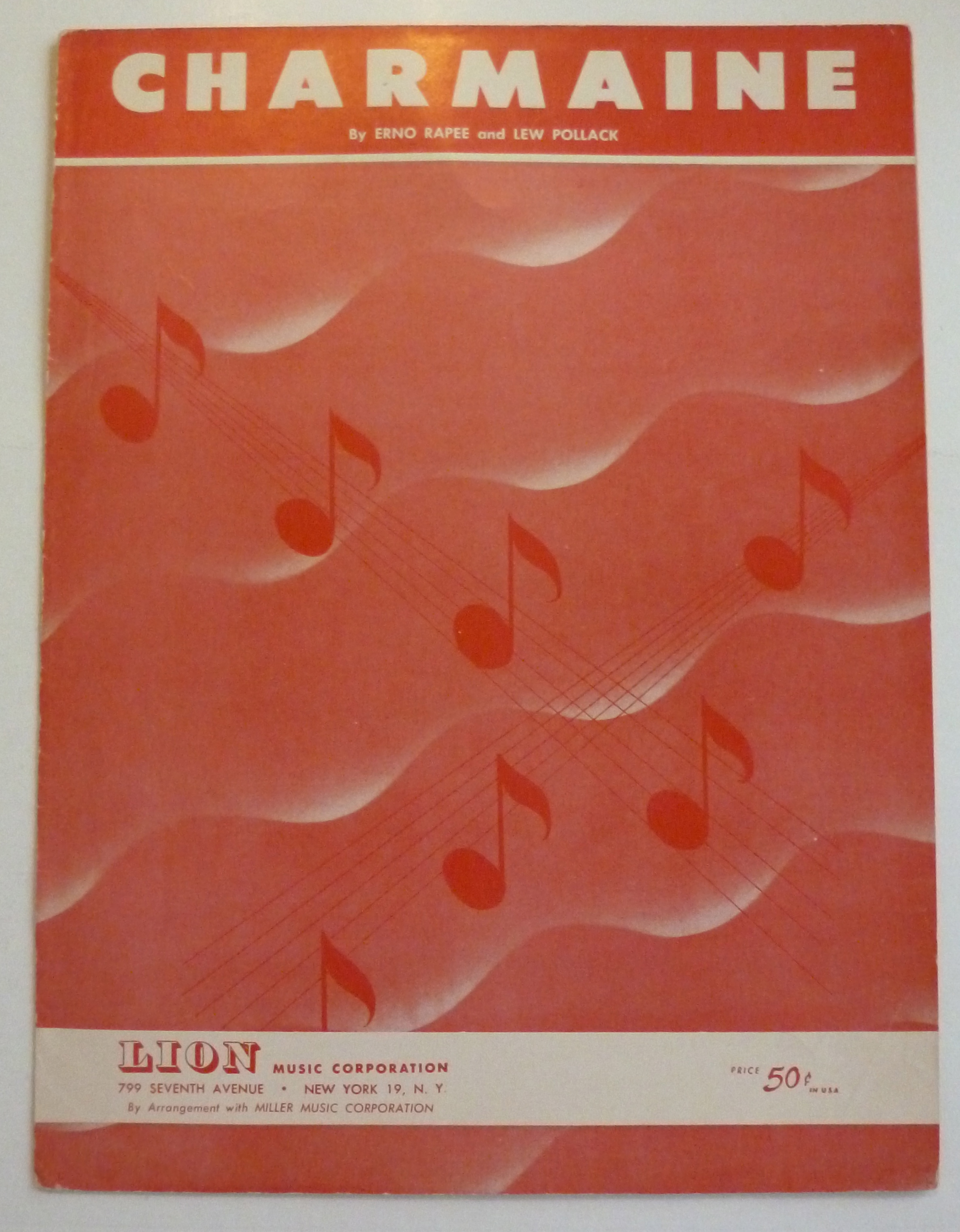 Sheet Music For 1940 Charmaine