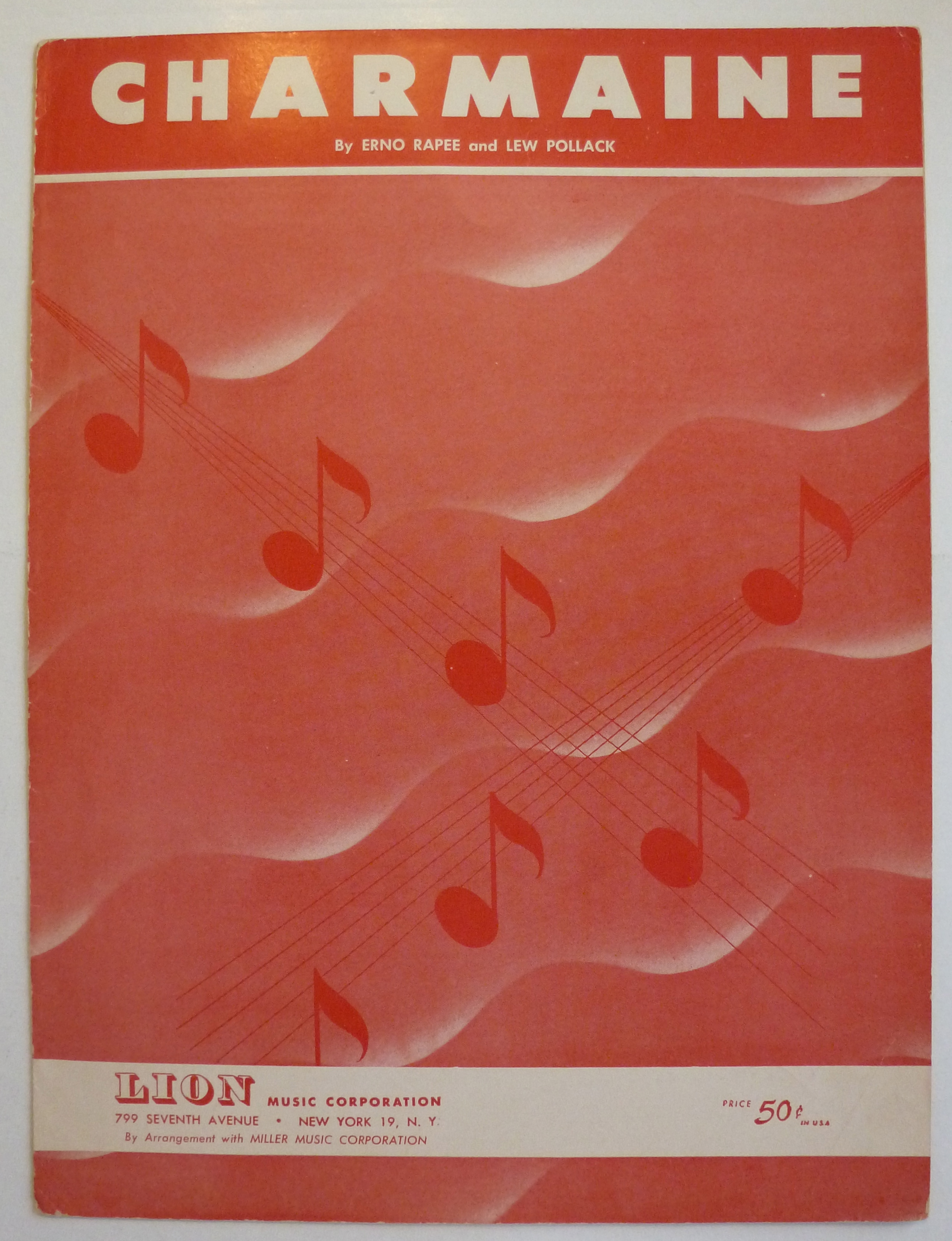 Sheet Music For 1940 Charmaine