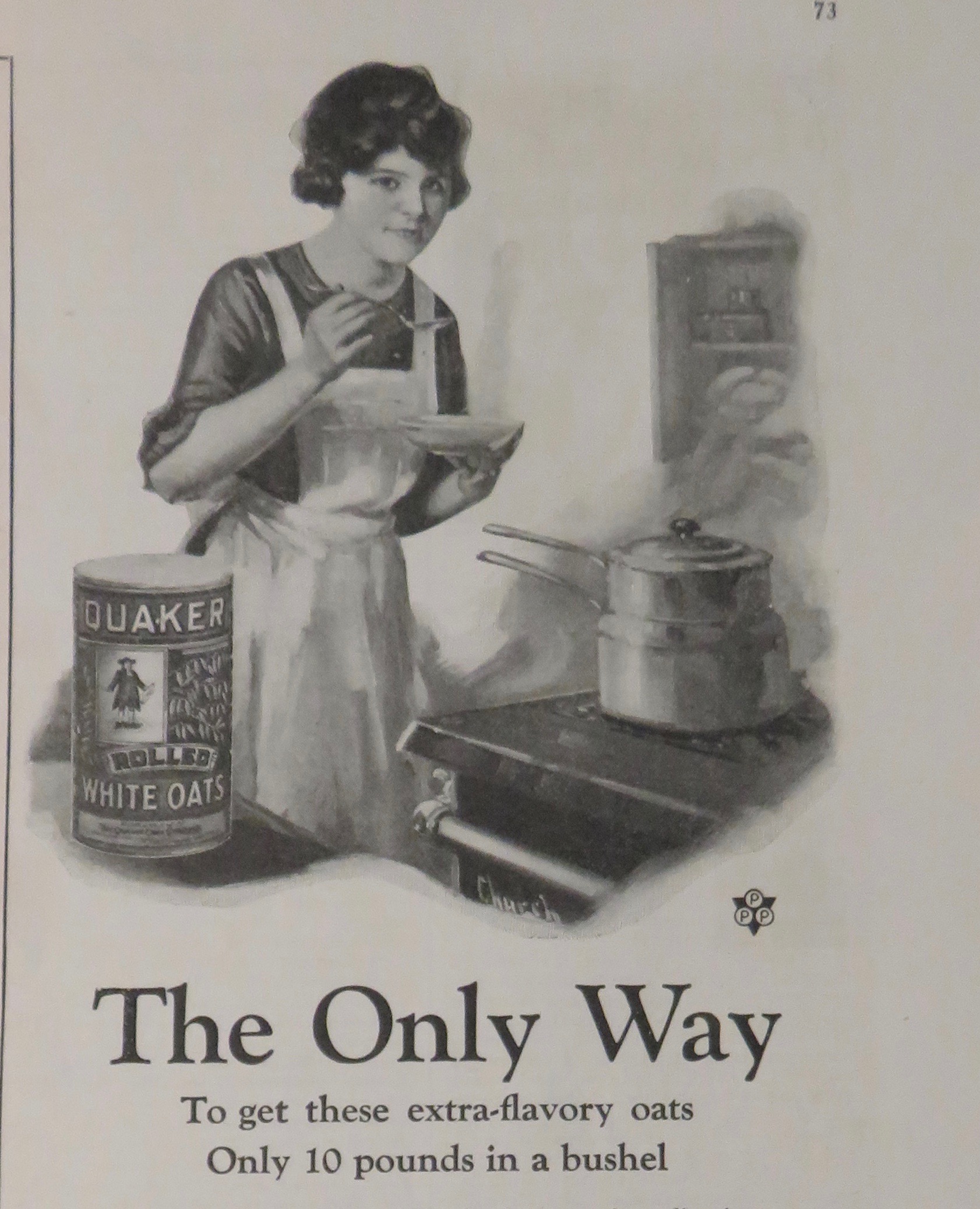 1923 Quaker Rolled White Oats with Mom Cooking