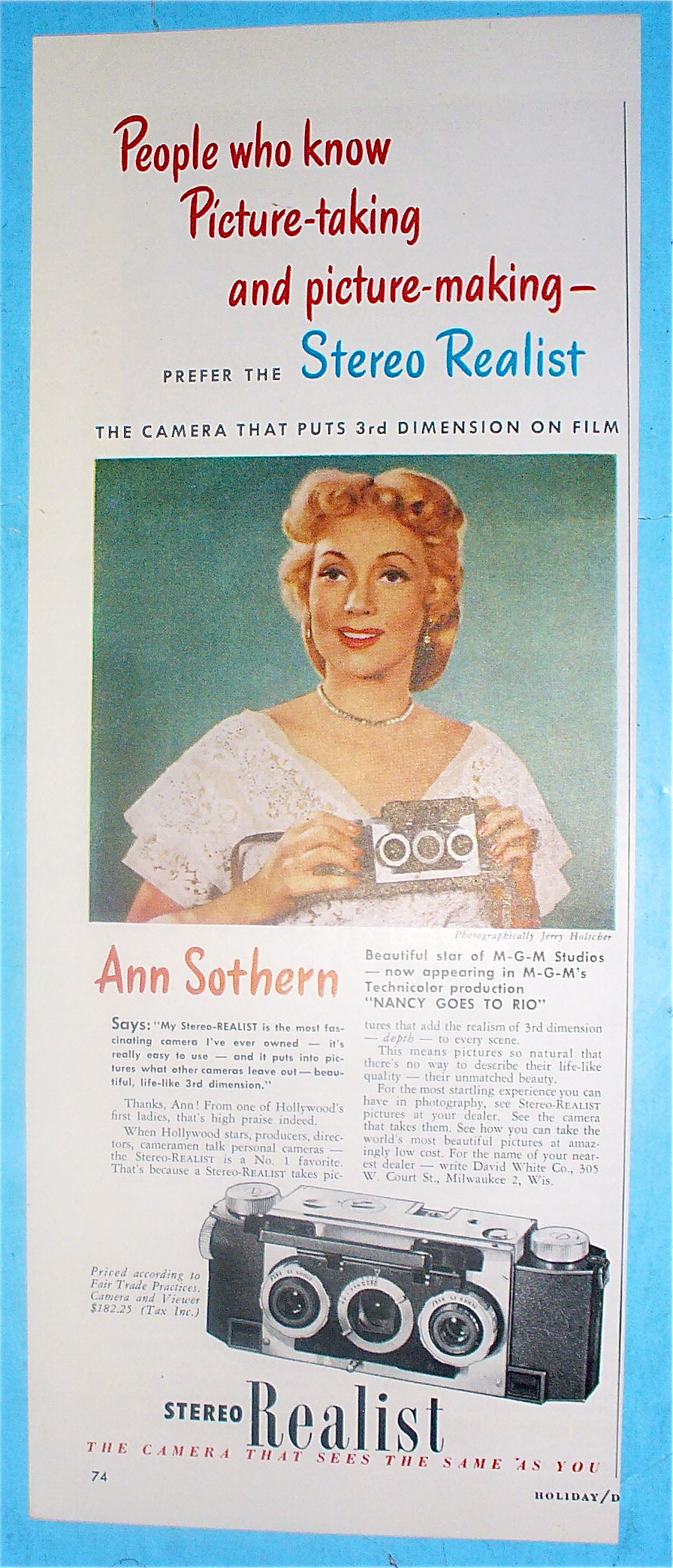 1949 Stereo Realist With Ann Sothern