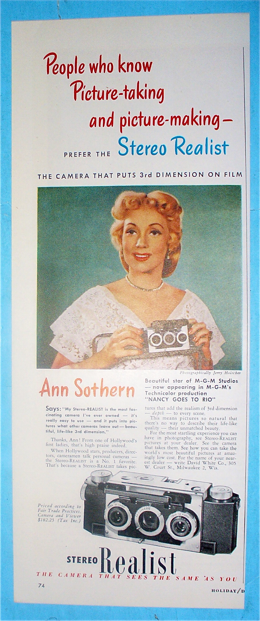 1949 Stereo Realist With Ann Sothern