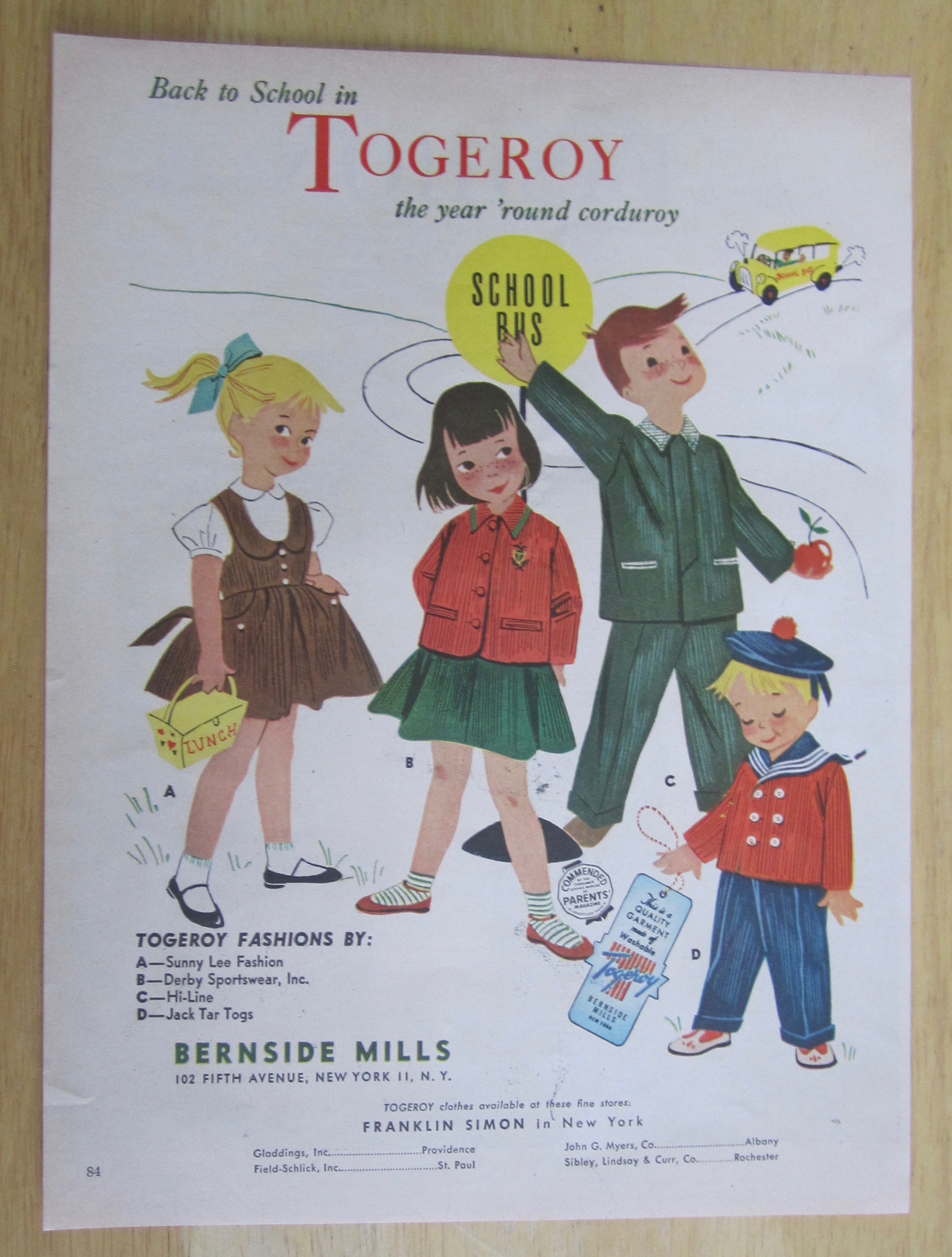 1951 Togeroy w/ Children Dressed For Different Seasons