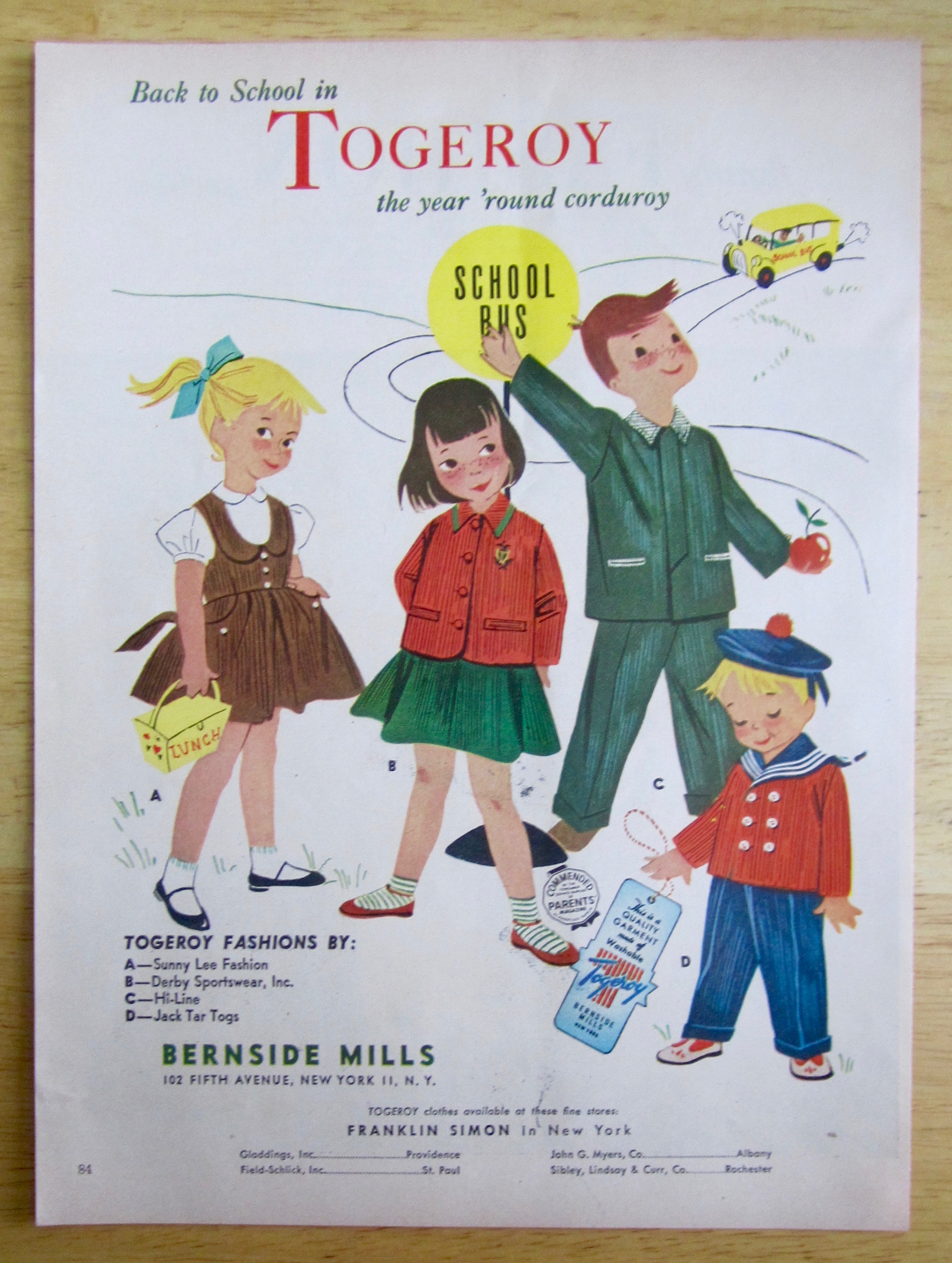 1951 Togeroy w/ Children Dressed For Different Seasons