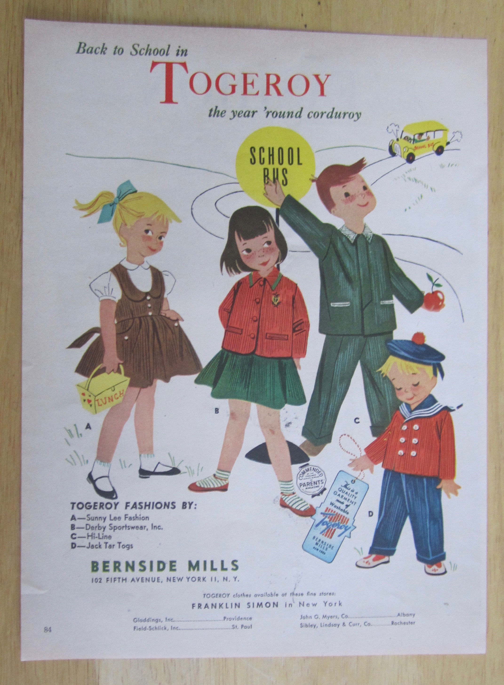 1951 Togeroy w/ Children Dressed For Different Seasons