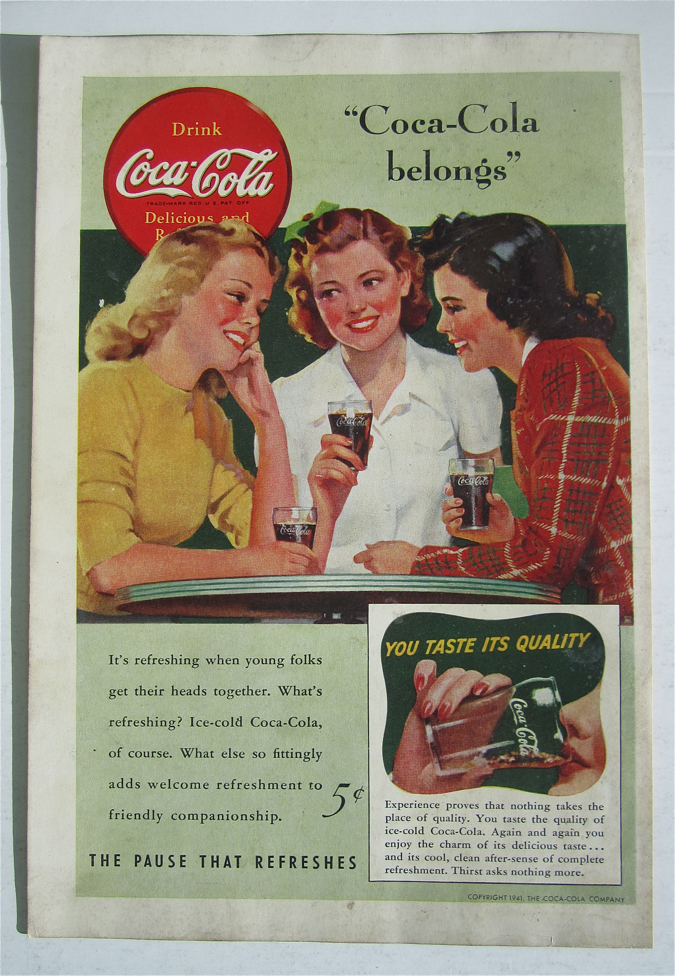 1941 Coca Cola (Coke) with 3 Women Talking