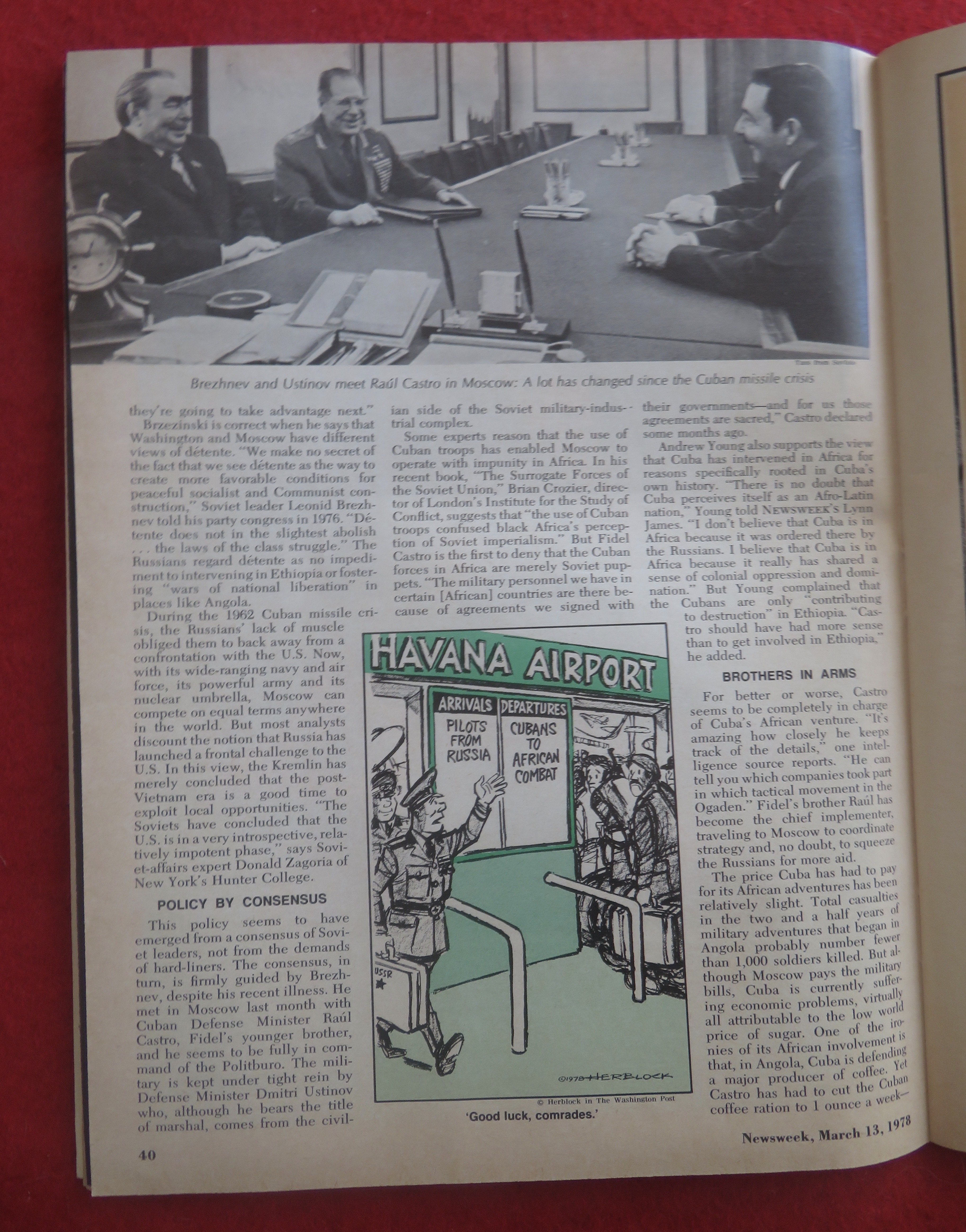 Newsweek Magazine March 13, 1978 Cubans In Africa