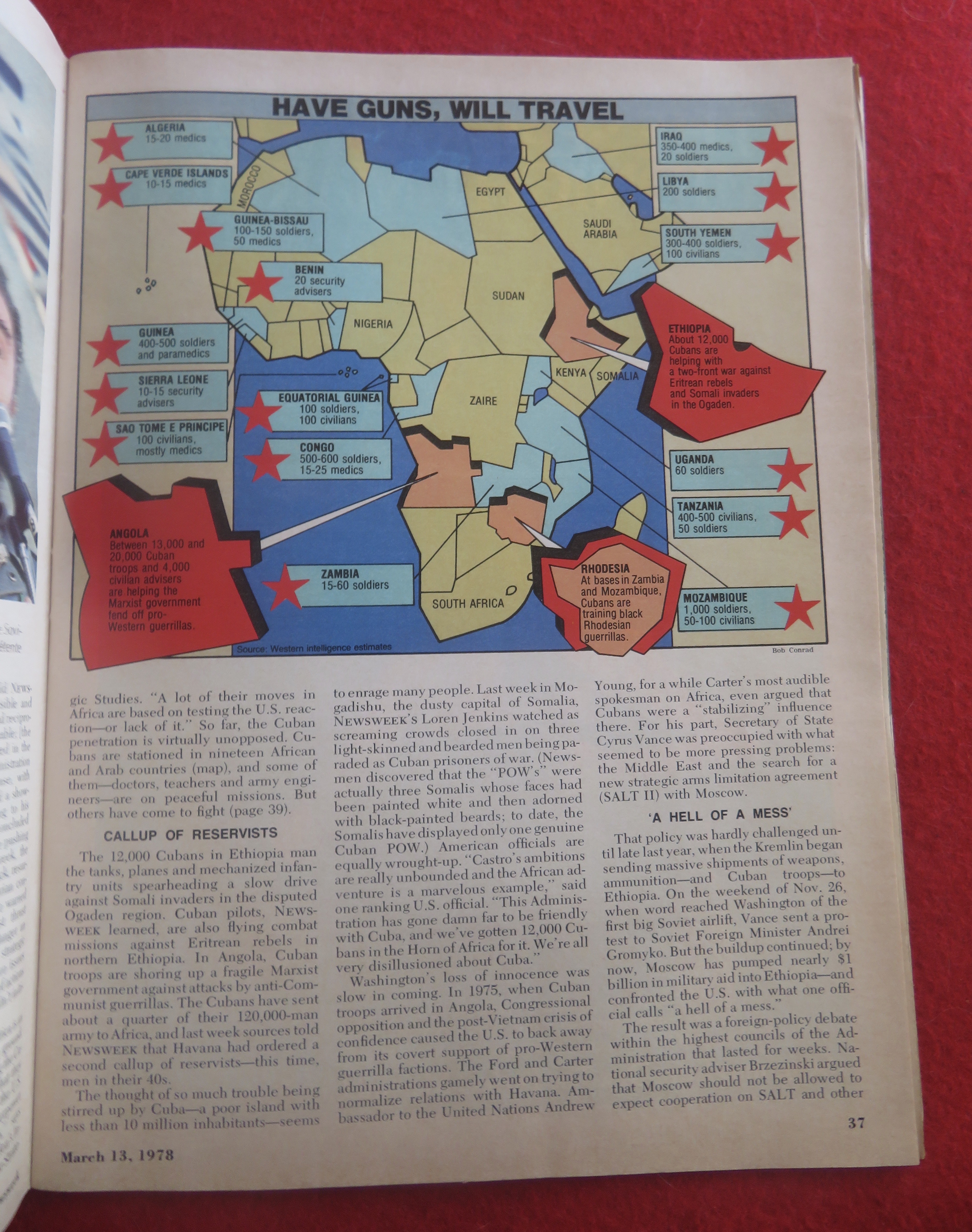 Newsweek Magazine March 13, 1978 Cubans In Africa