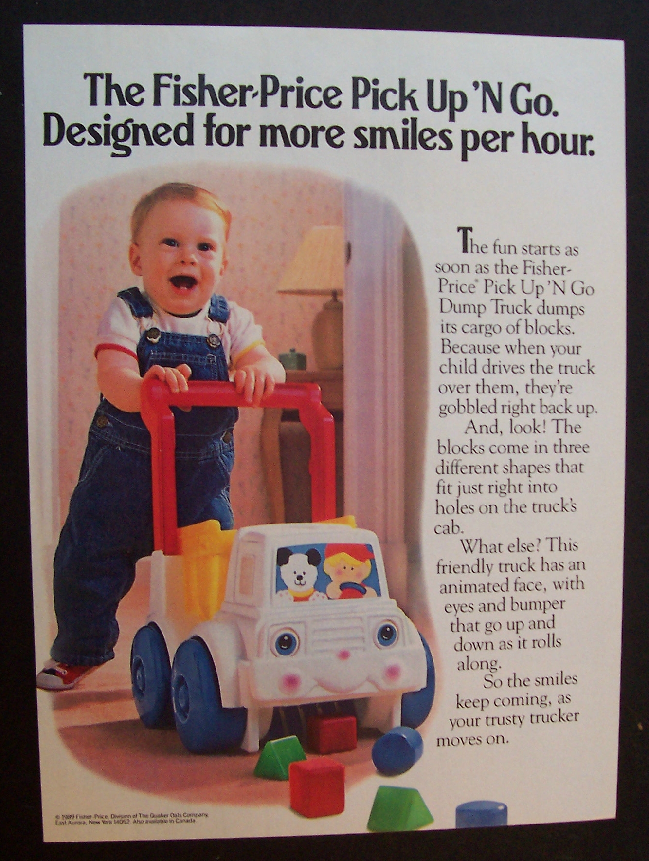 1989 Fisher-Price Pick Up 'N Go with Boy Walking