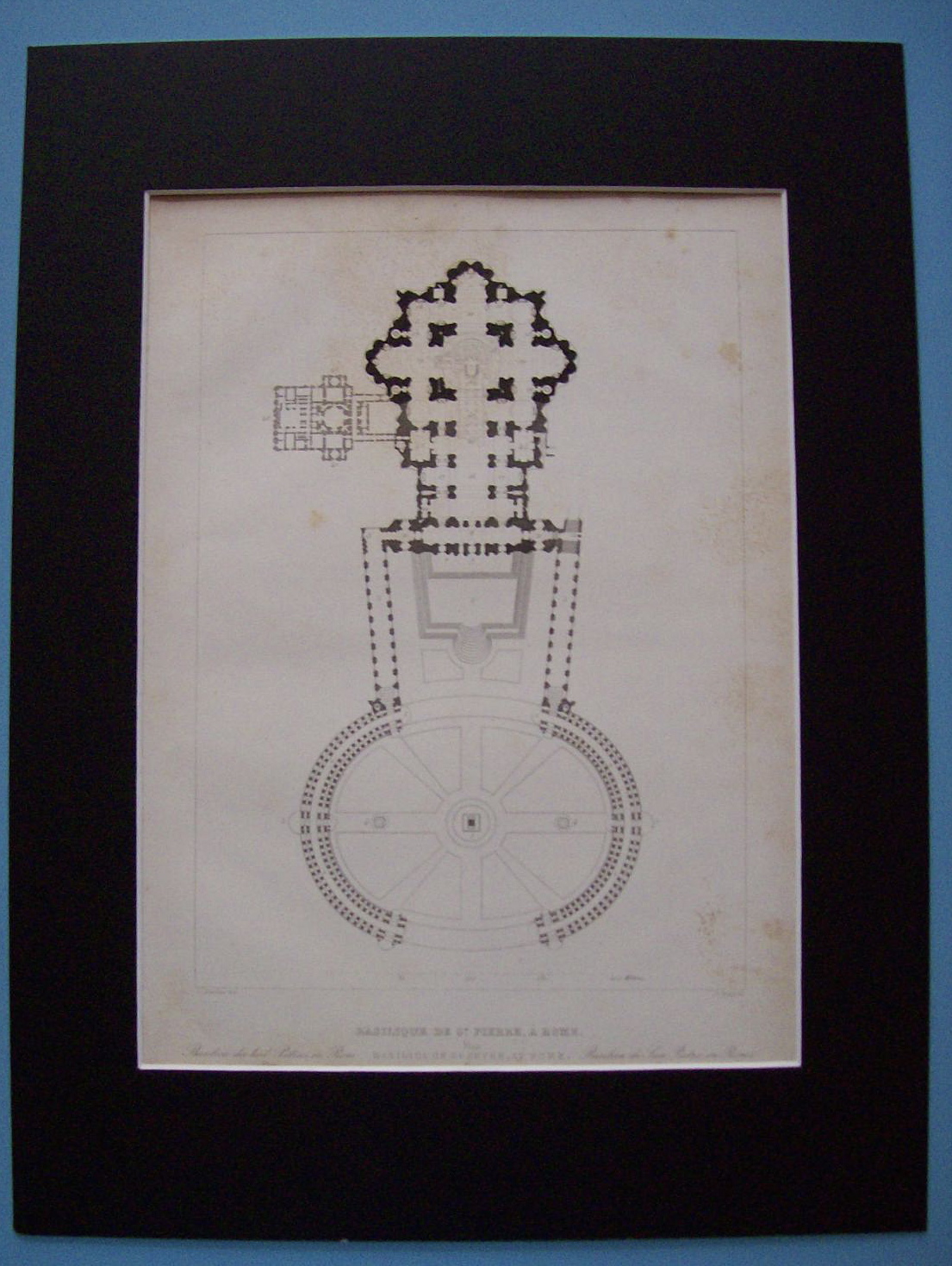 Basilique De St Pierre, A Rome (1852 Lithograph)