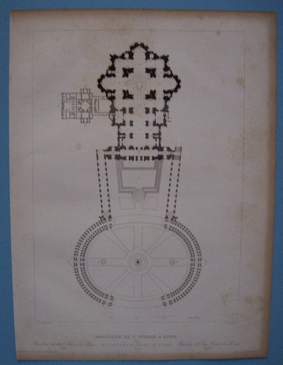 Basilique De St Pierre, A Rome (1852 Lithograph)