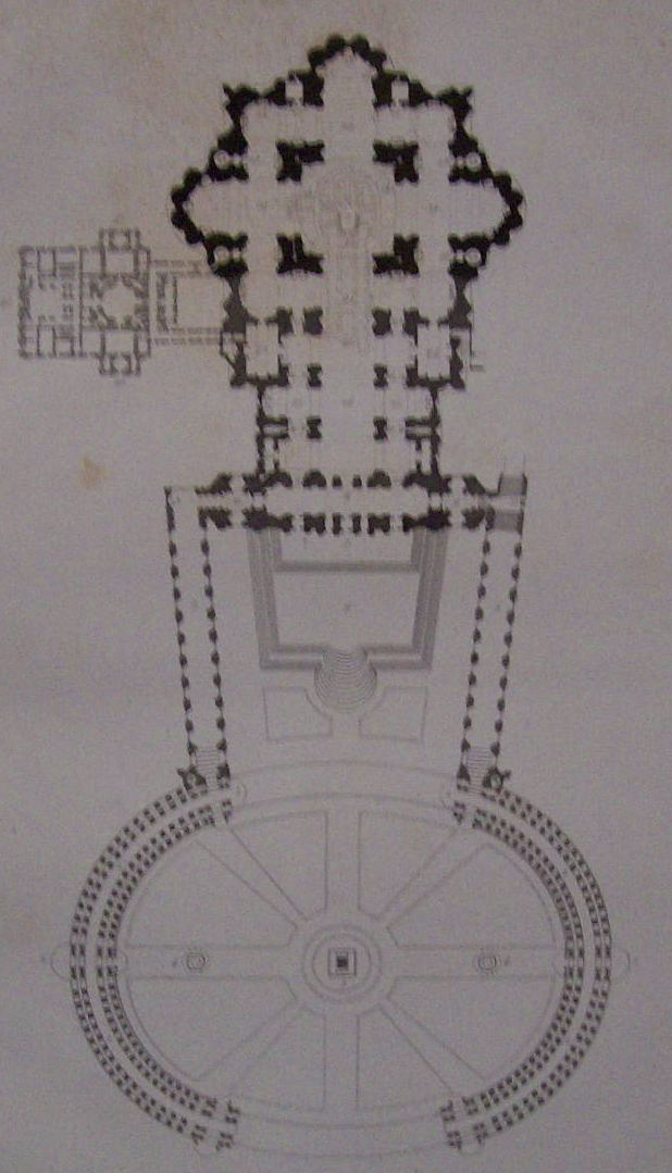 Basilique De St Pierre, A Rome (1852 Lithograph)