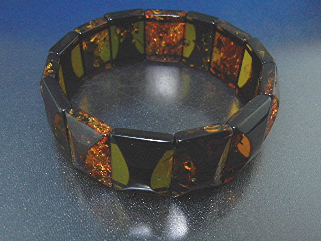 Amber Bugs Leaves Squares Expanda Bracelet