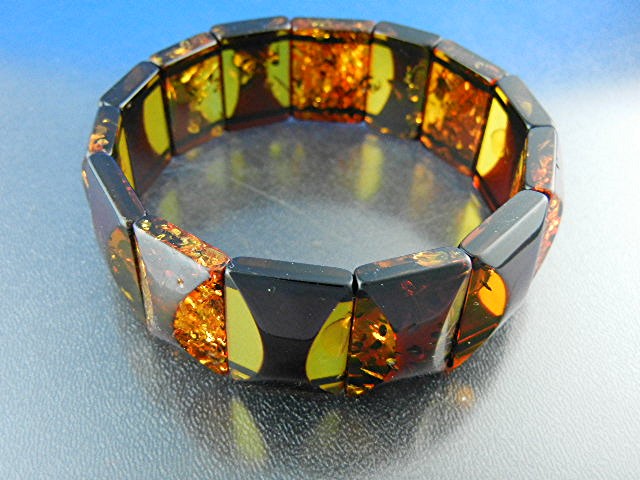 Amber Bugs Leaves Squares Expanda Bracelet