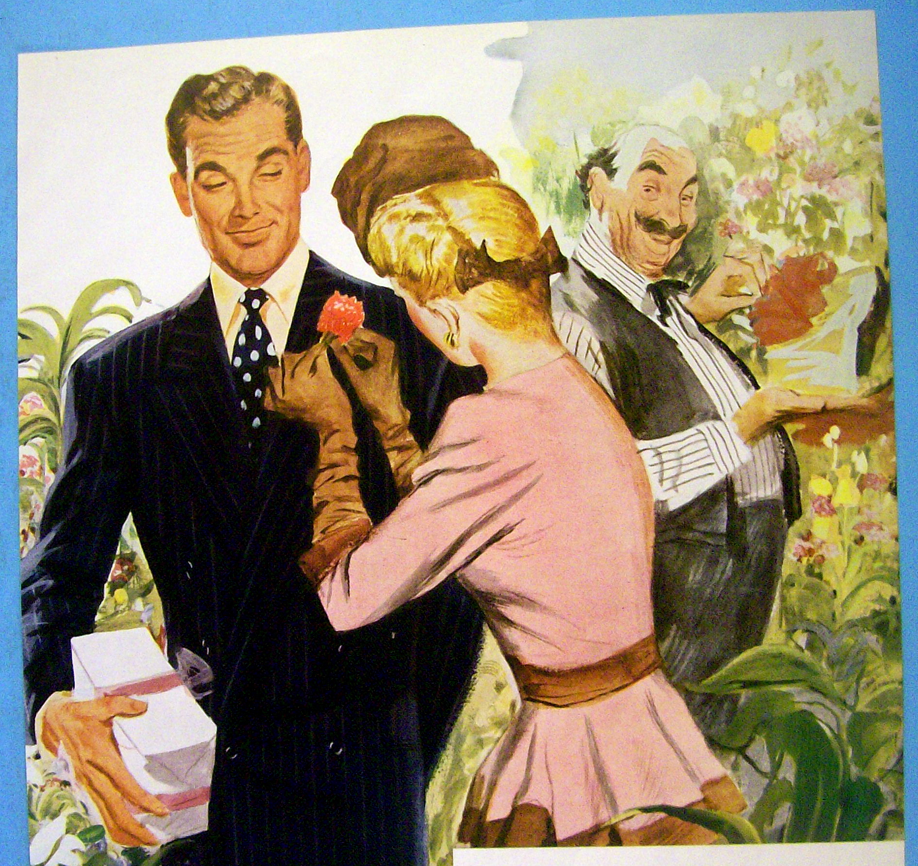 1946 Hart Schaffner and Marx with Woman Pinning Man