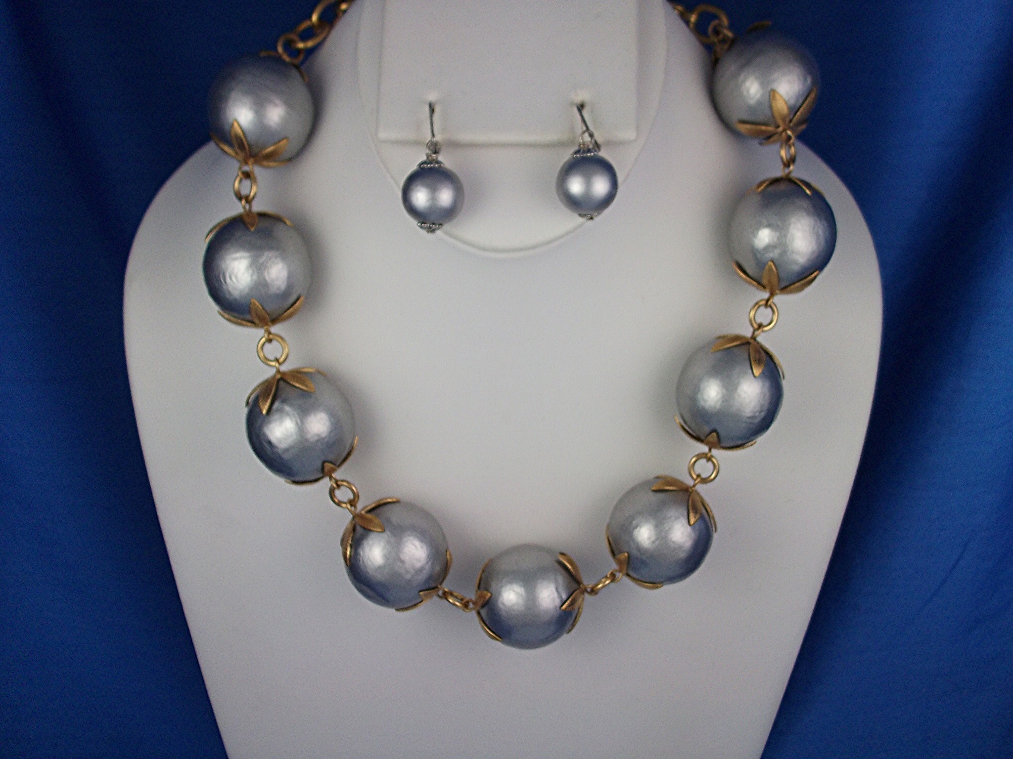 Necklace Earrings Signature Cotton Ball JOHN WIND