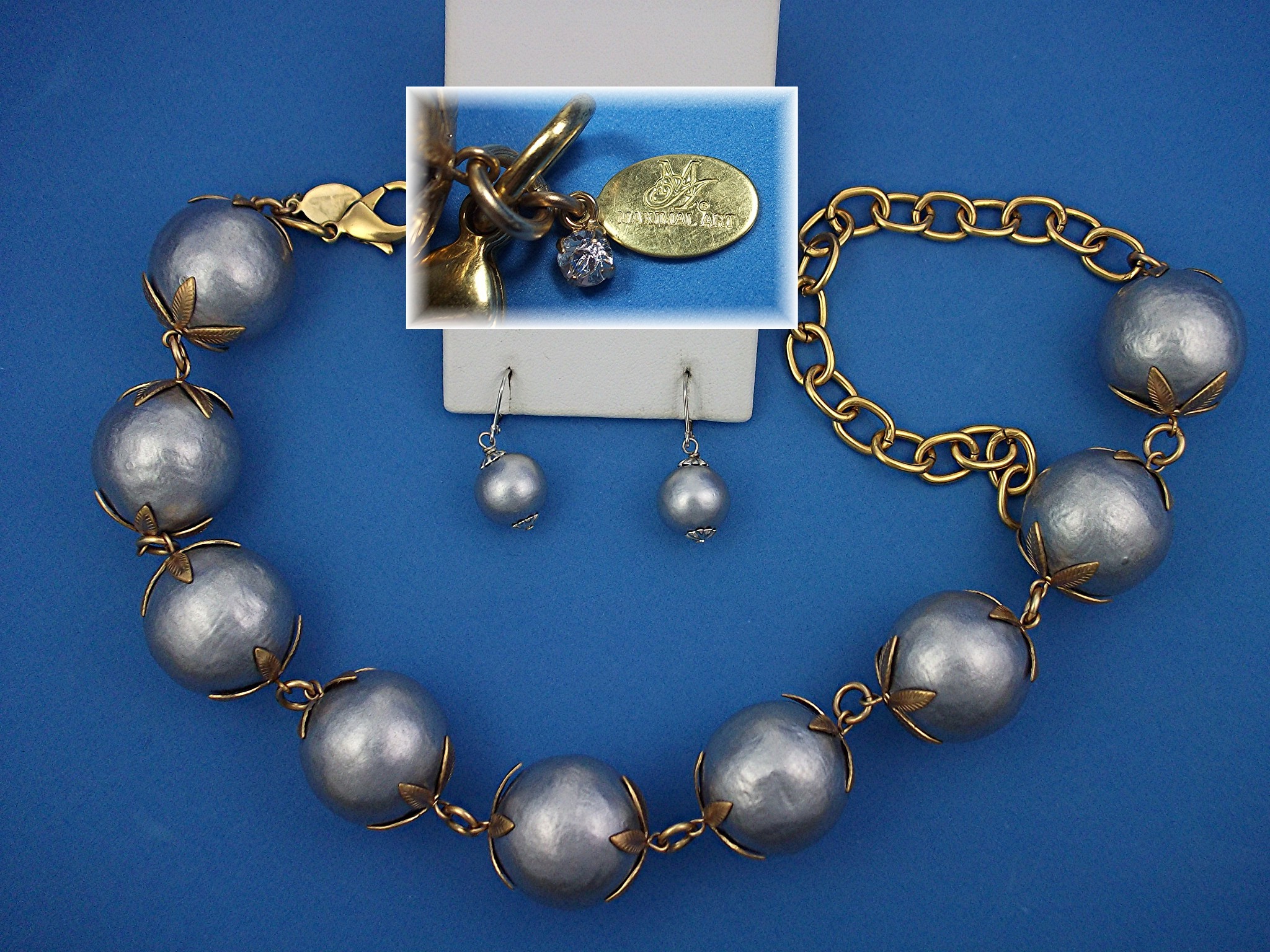 Necklace Earrings Signature Cotton Ball JOHN WIND