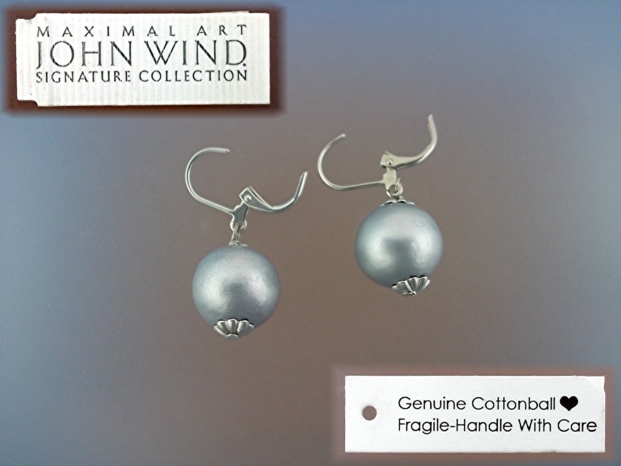 Necklace Earrings Signature Cotton Ball JOHN WIND