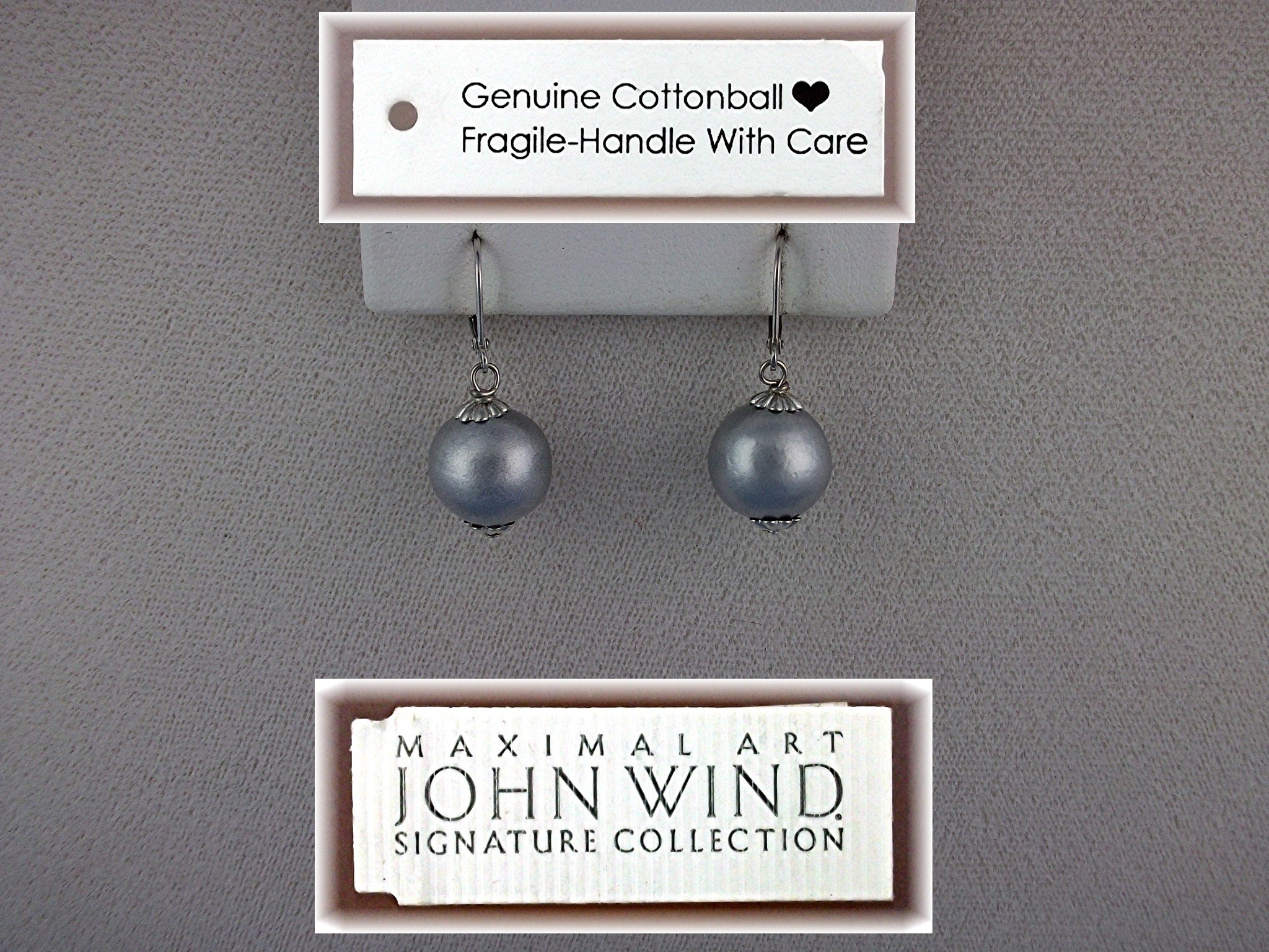 Necklace Earrings Signature Cotton Ball JOHN WIND