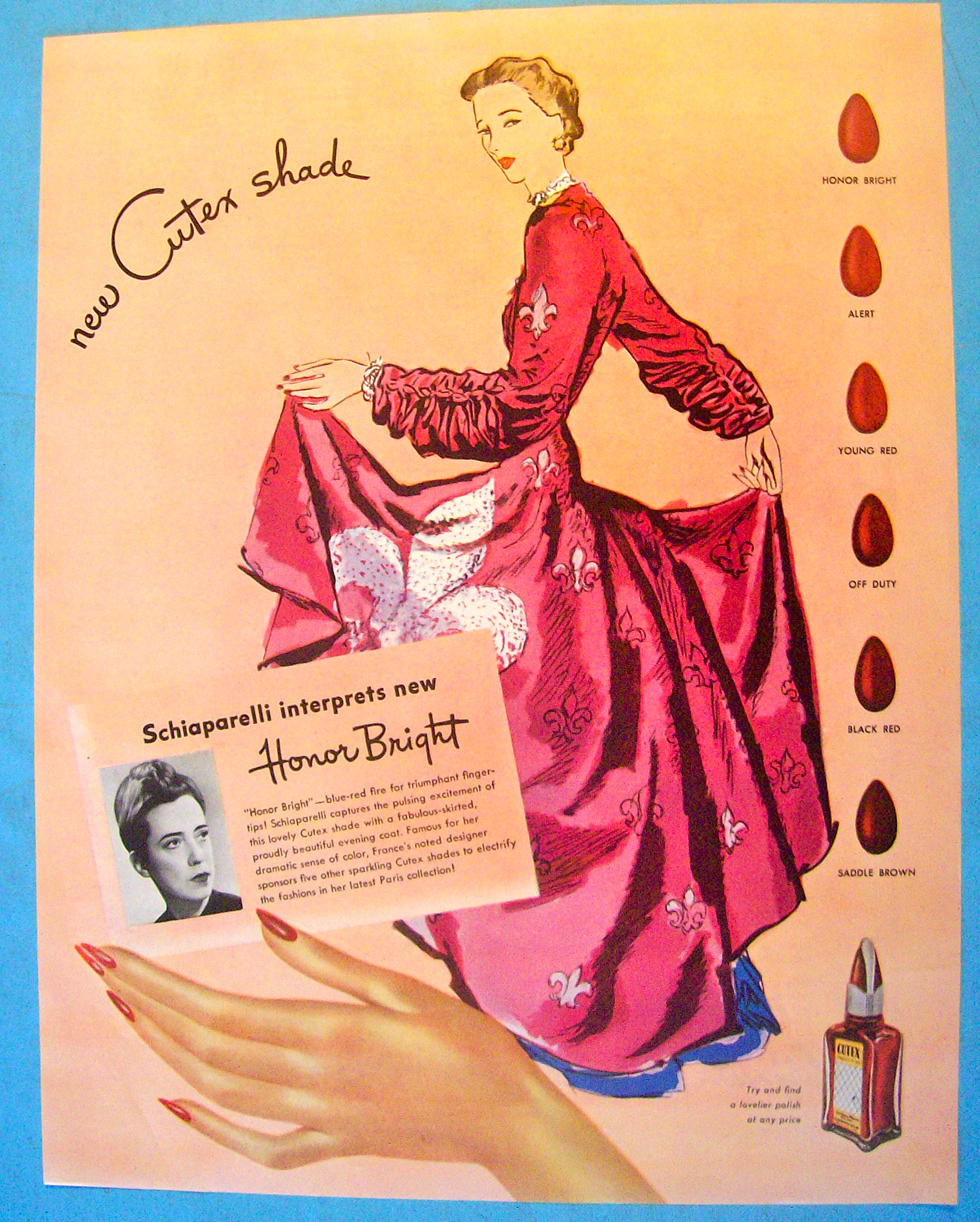 1945 Cutex Nail Polish with Lovely Woman