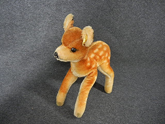 Vintage STEIFF Mohair Deer, fawn Standing 8 in