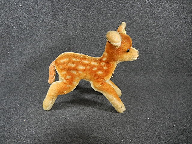 Vintage STEIFF Mohair Deer, fawn Standing 8 in