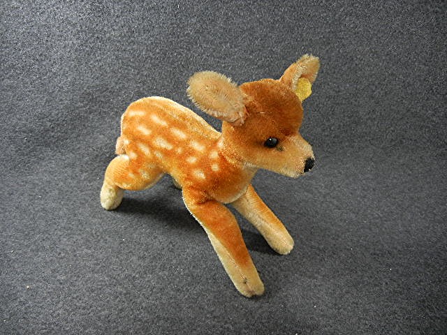 Vintage STEIFF Mohair Deer, fawn Standing 8 in
