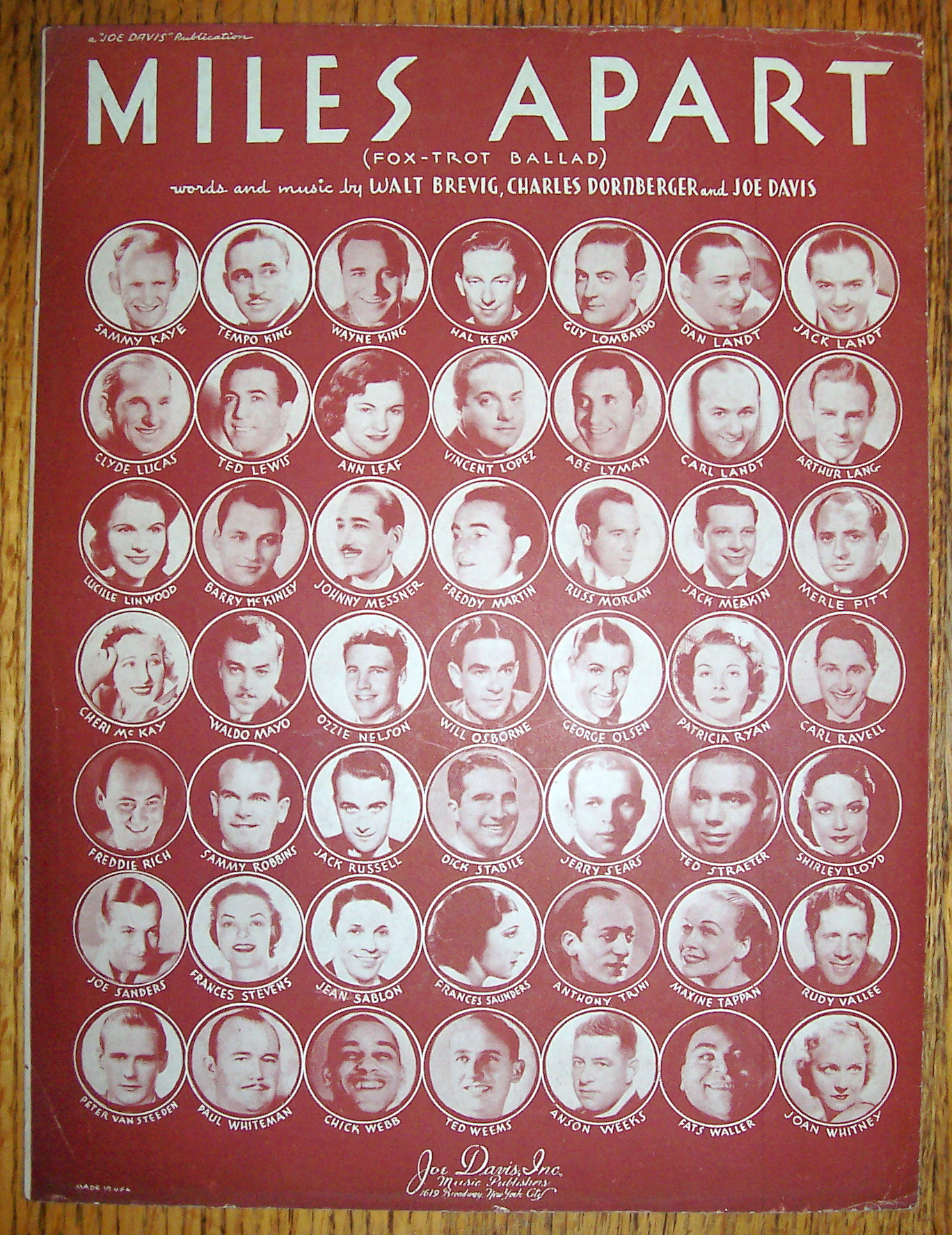 Sheet Music For 1937 Miles Apart