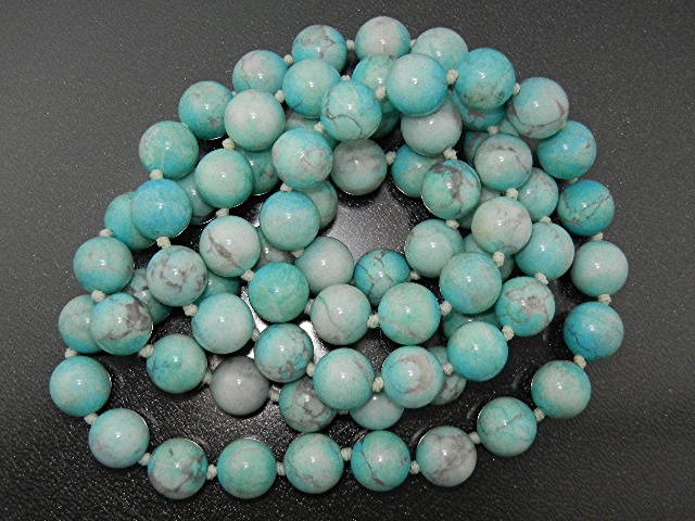 Necklace Turquoise Handknotted Beads