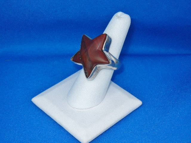 CHARLES ALBERT Jasper Sterling Silver Star Ring