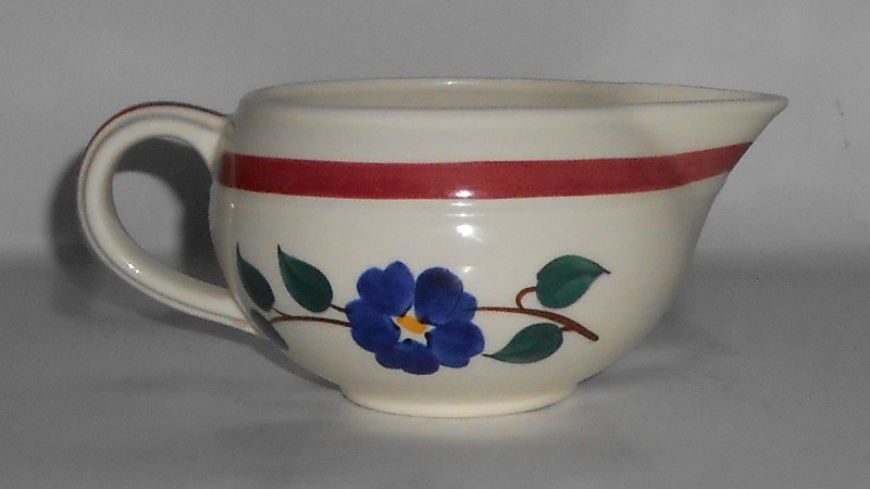 Vernon Kilns Pottery Gale Turnbull Hand Decorated 836 Linda Floral Gravy Bowl