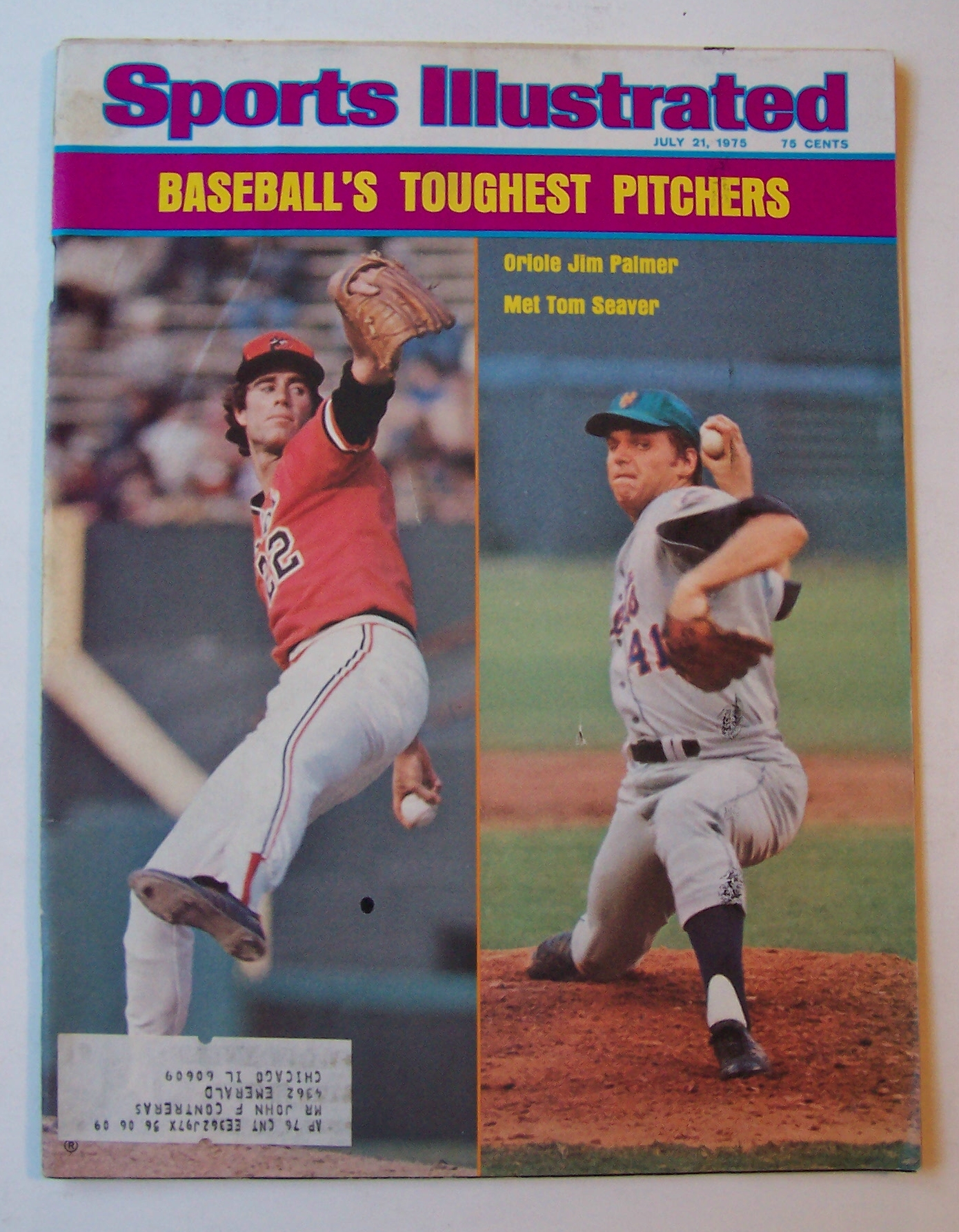 Sports Illustrated Magazine July 21, 1975 Palmer/Seaver