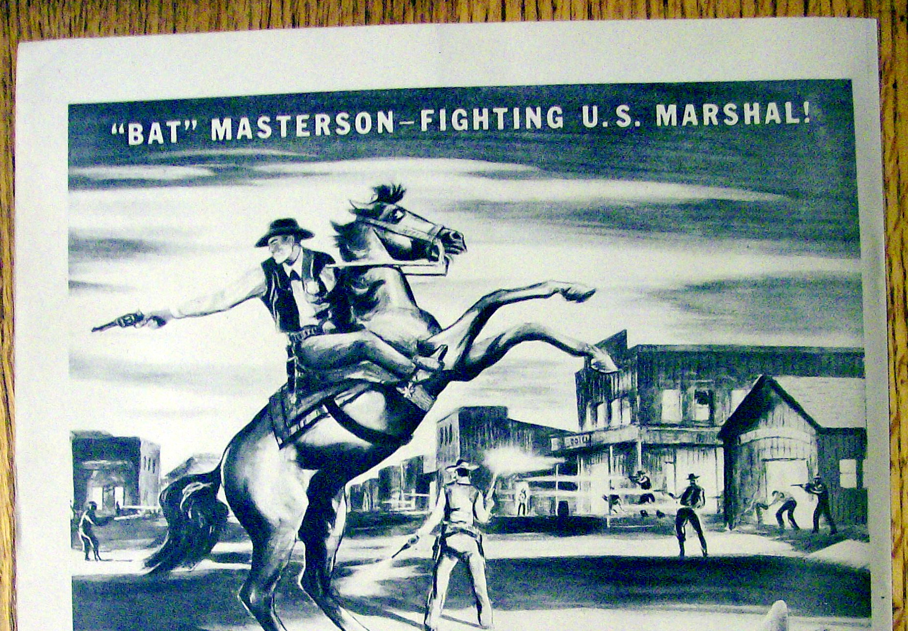 1947 Trail Street With Bat Masterson By Peter Hurd