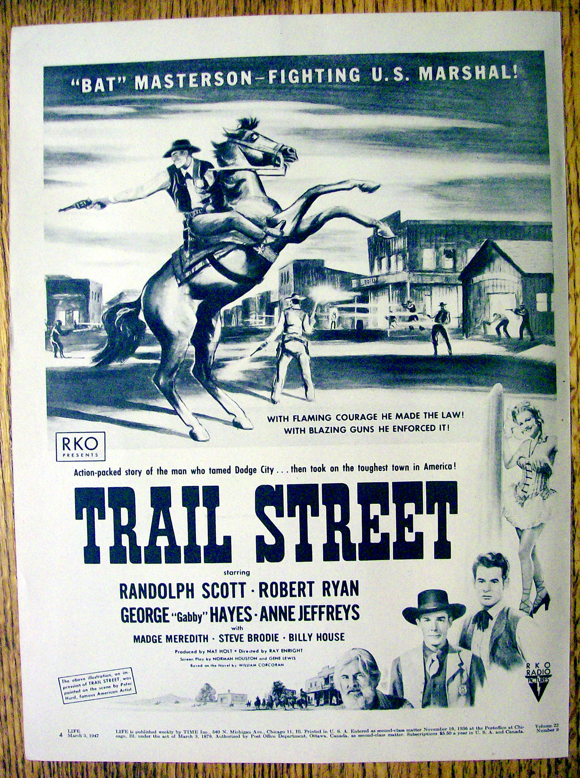 1947 Trail Street With Bat Masterson By Peter Hurd