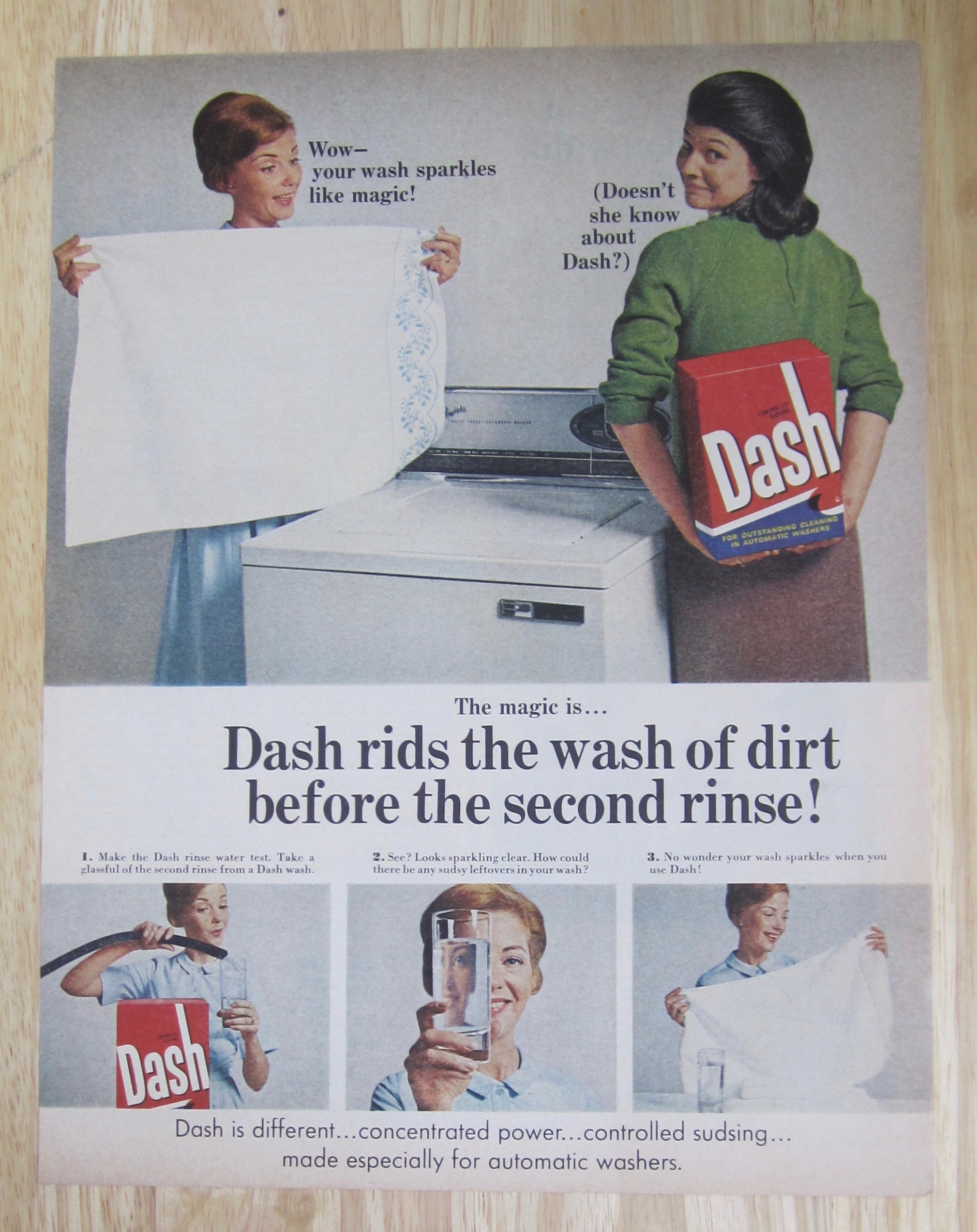 1967 Dash Laundry Detergent w/Woman & Detergent