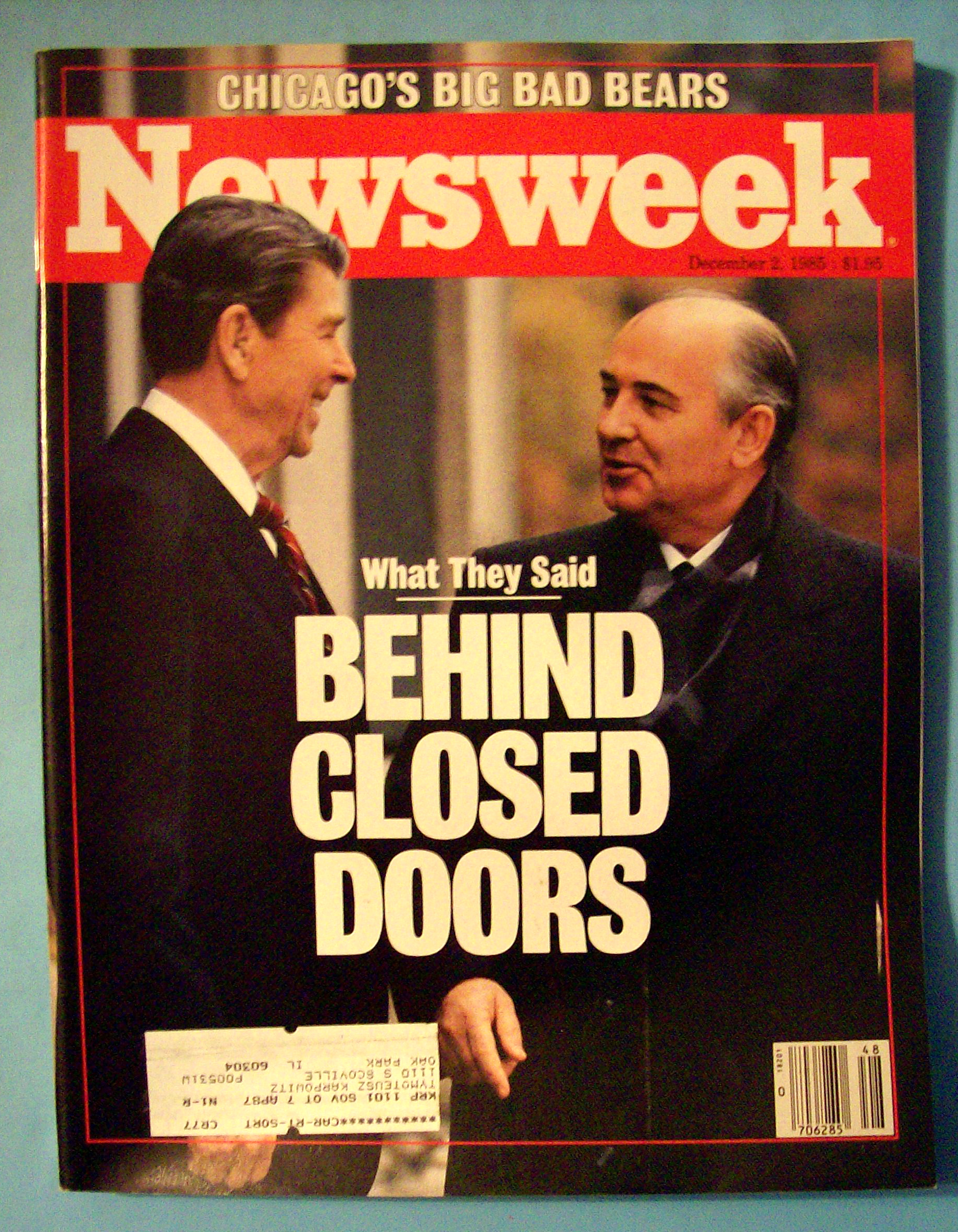 Newsweek Magazine -December 2, 1985- President Reagan