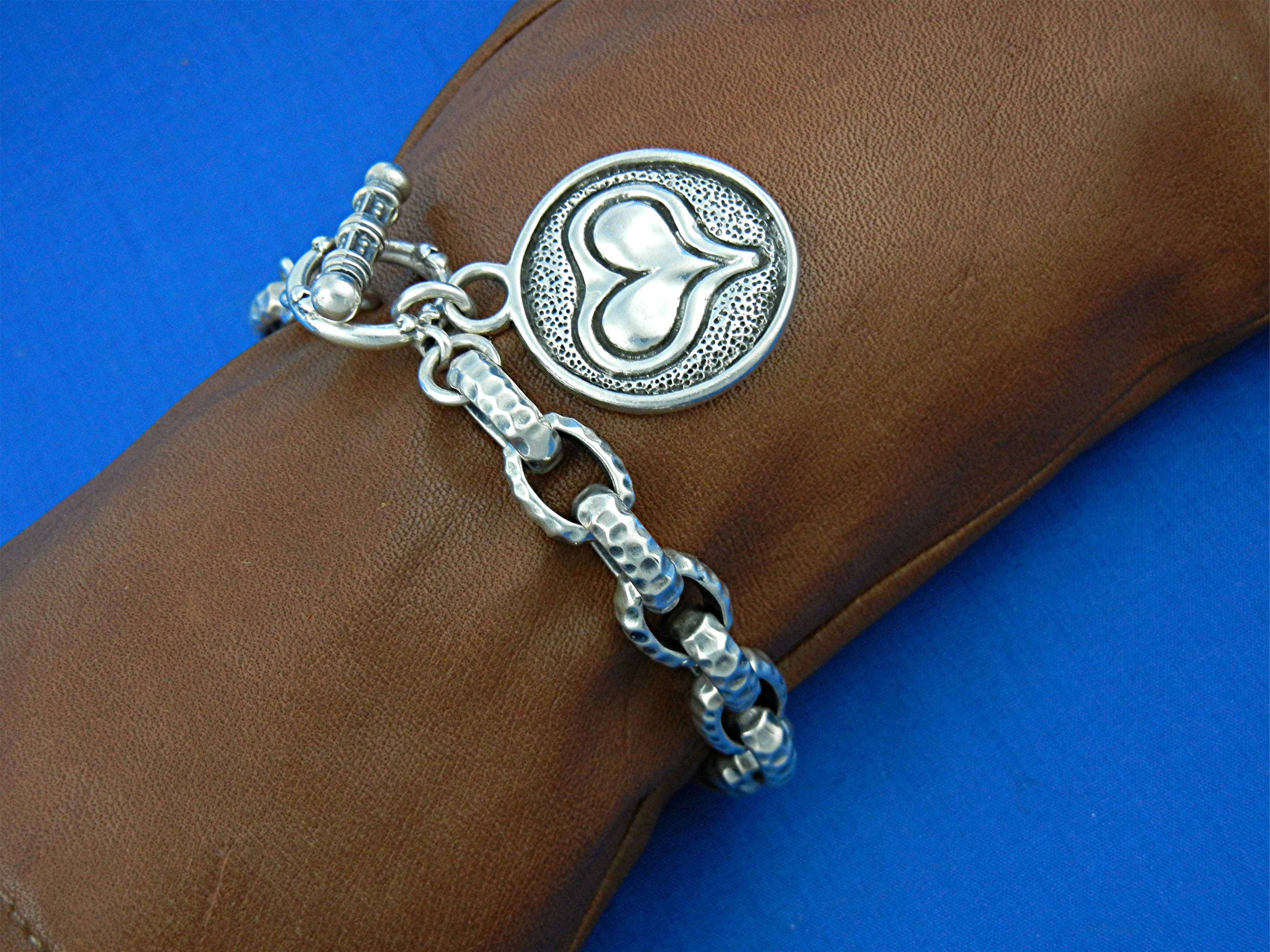 EXEX Sterling Silver Heart Bracelet By Claudia Agudelo