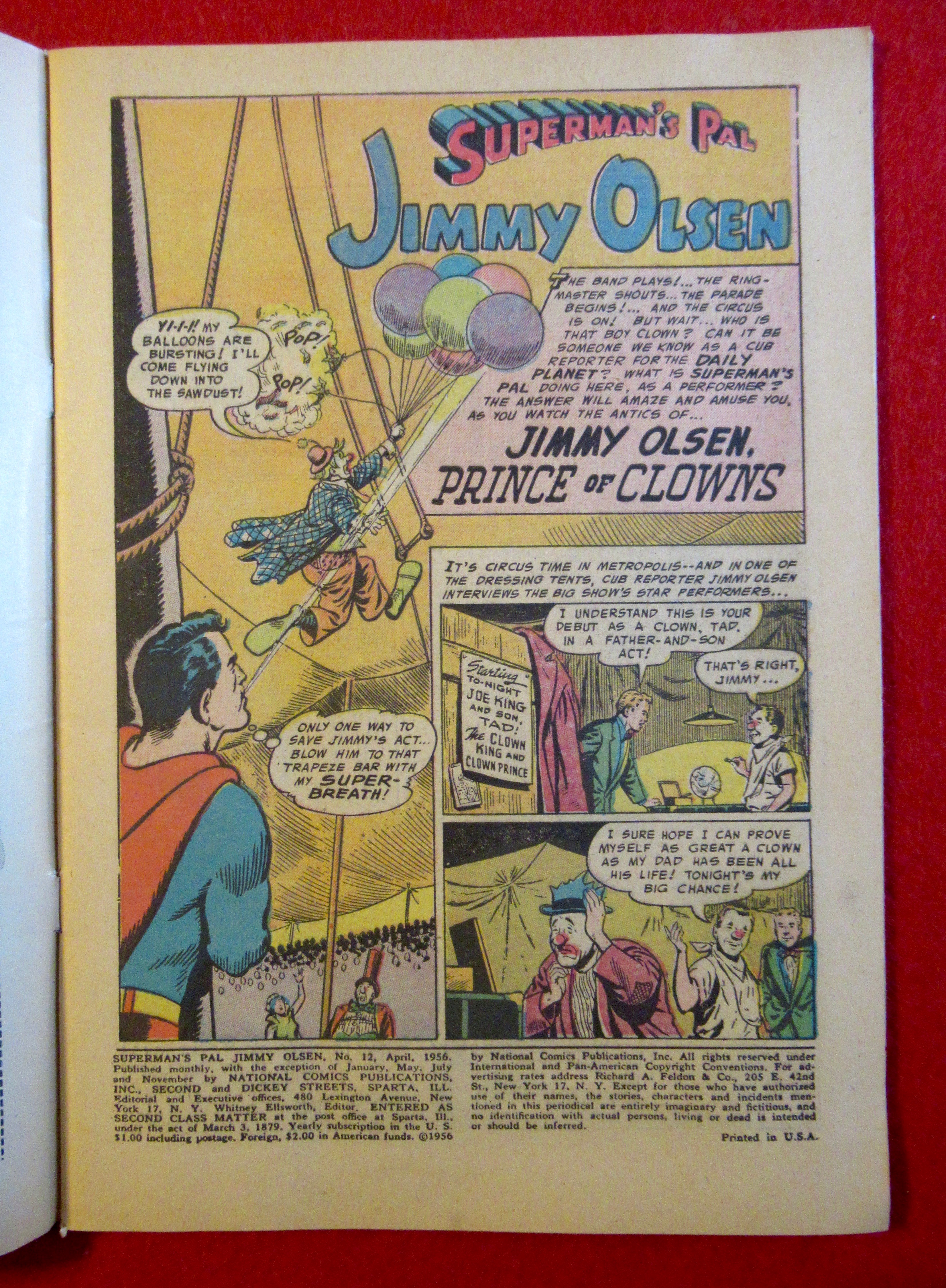 Superman's Pal Jimmy Olsen Comics April 1956