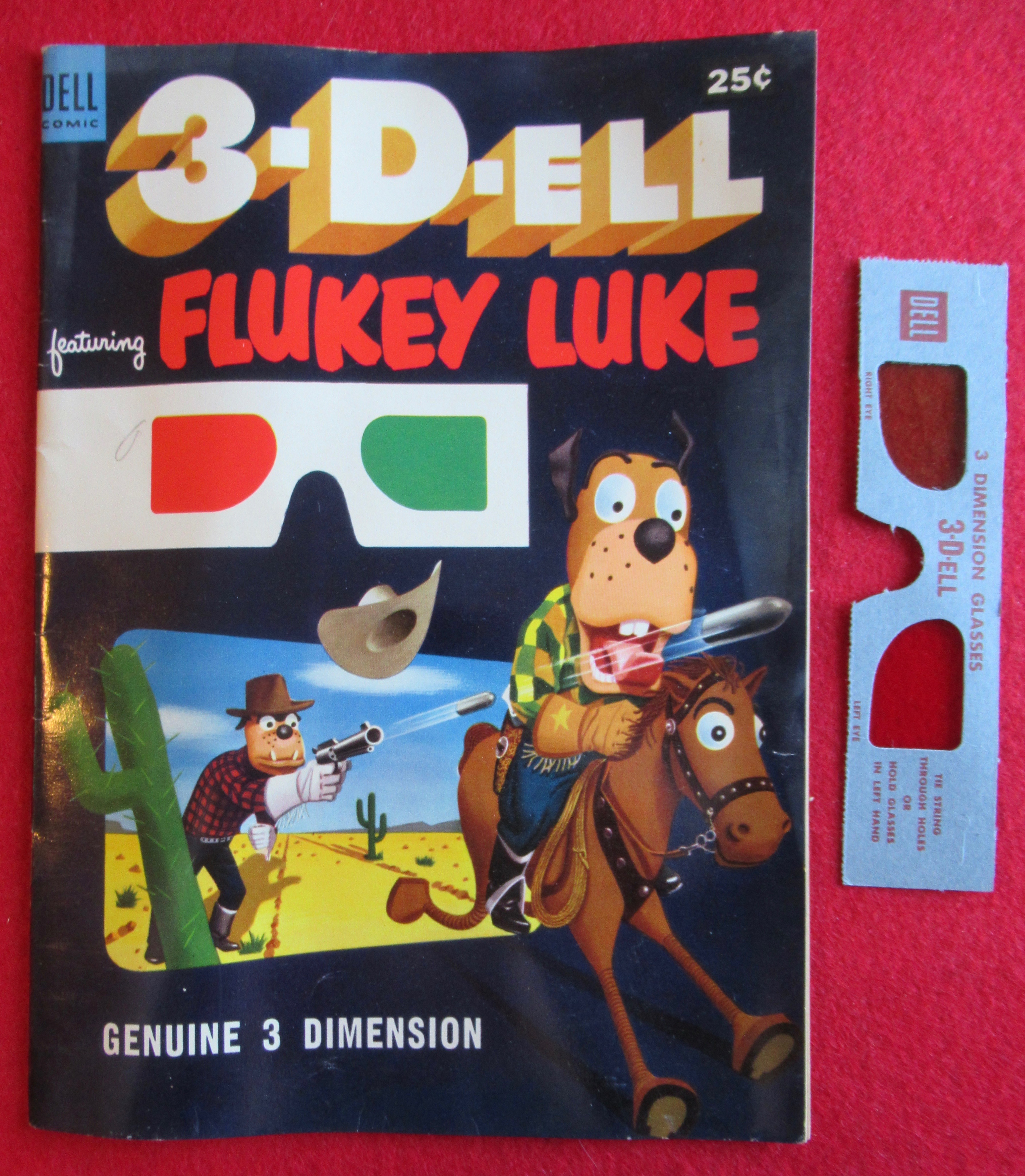 Flukey Luke 3D Comic 1953 Genuine 3 Dimension