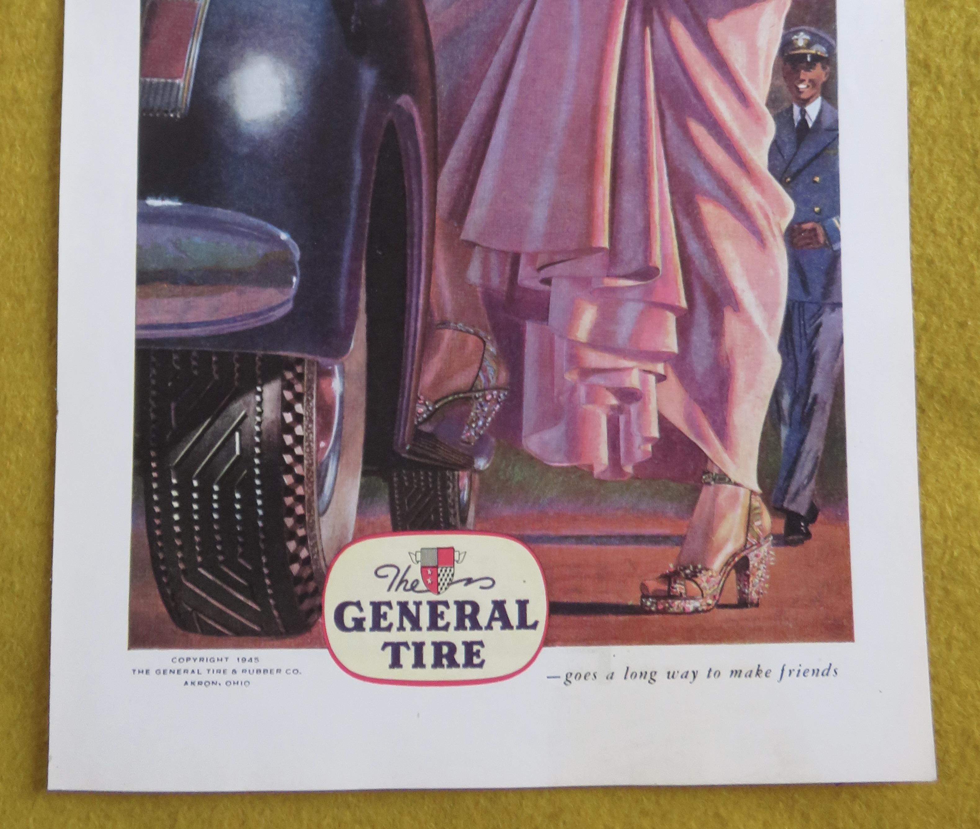 1946 General Tire with Woman In Lovely Dress