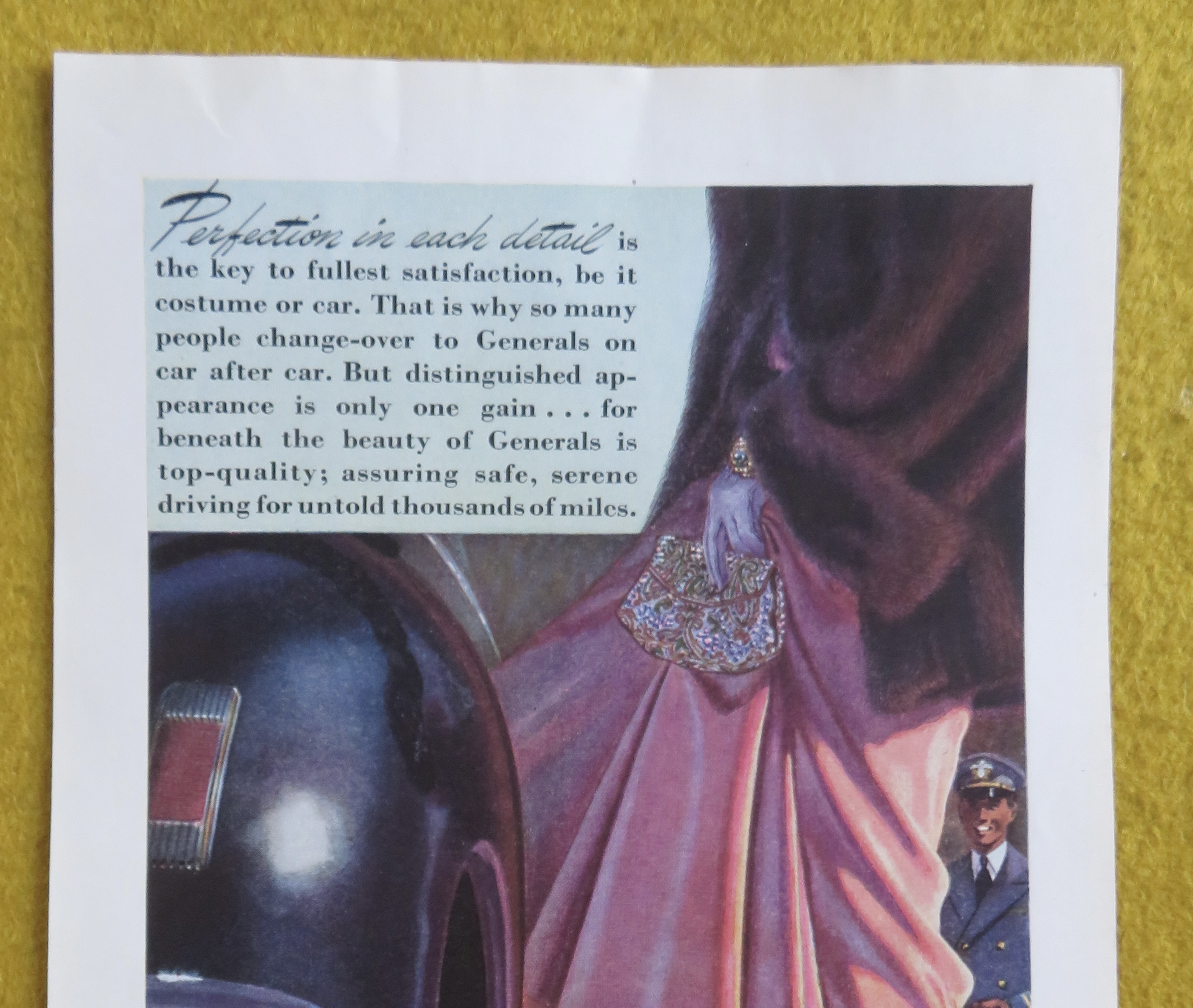 1946 General Tire with Woman In Lovely Dress
