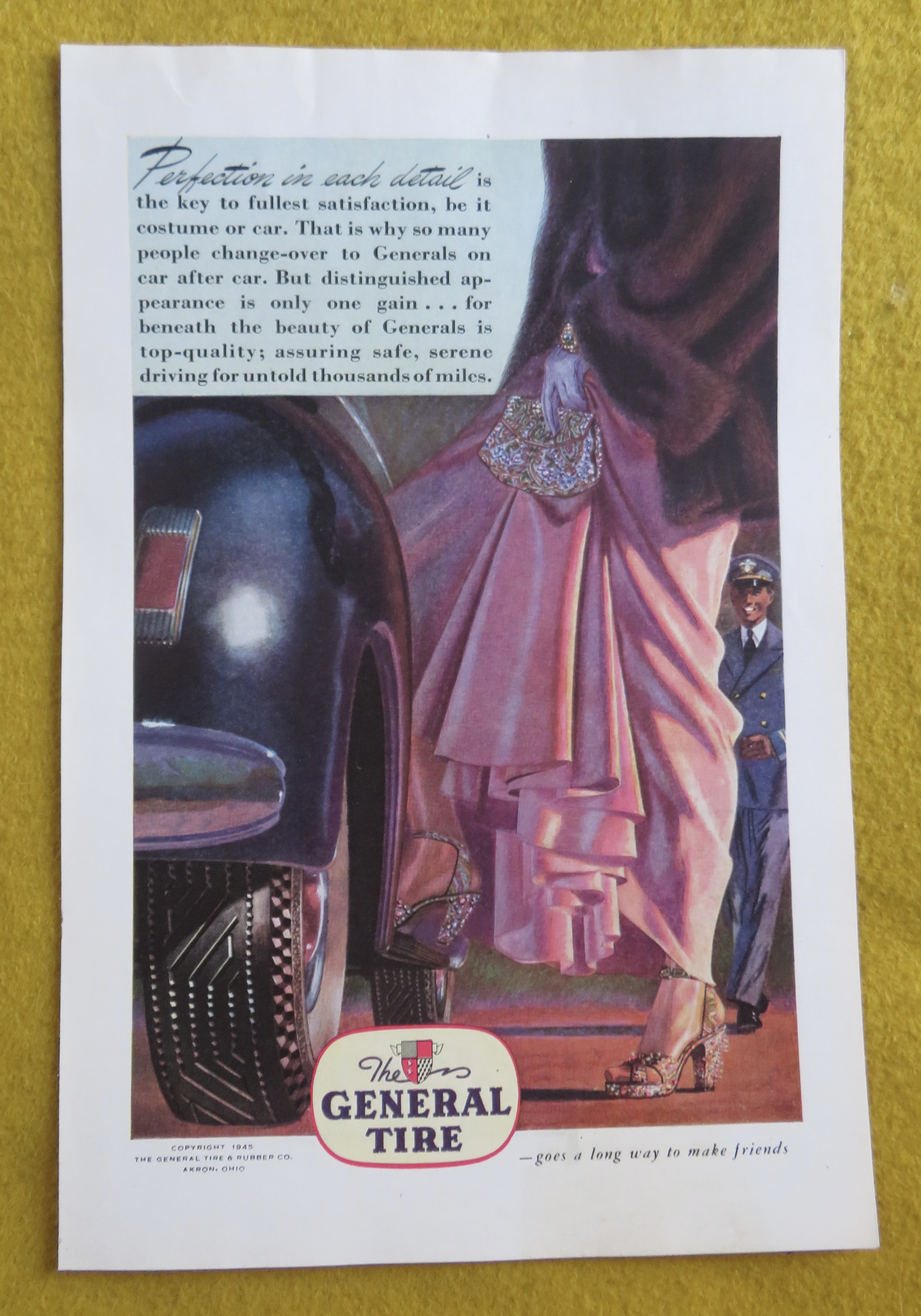 1946 General Tire with Woman In Lovely Dress