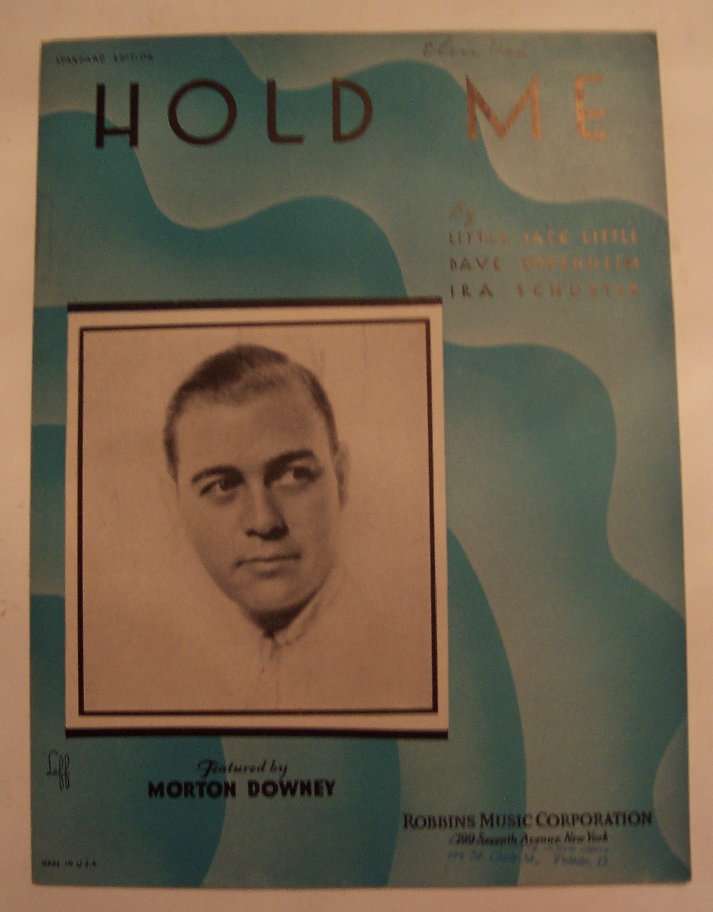 Sheet Music of 1933 Hold Me