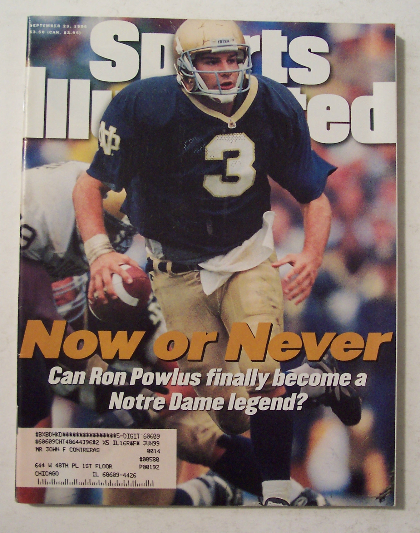 Sports Illustrated-September 23, 1996-Ron Powlus
