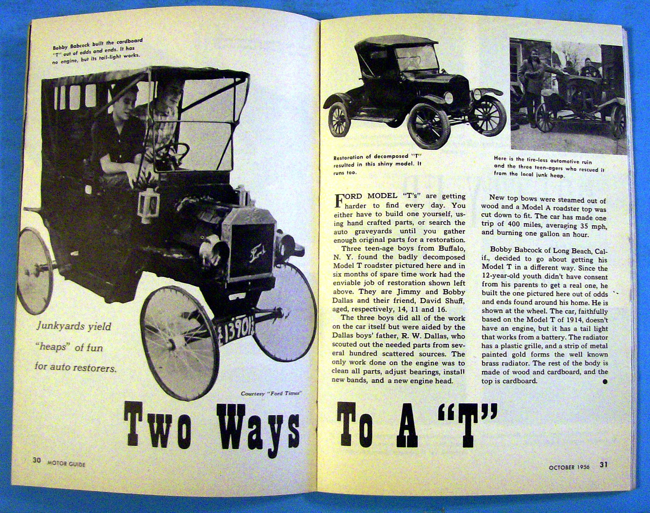 Motor Guide October 1956 Customizing Tips & Car Testing