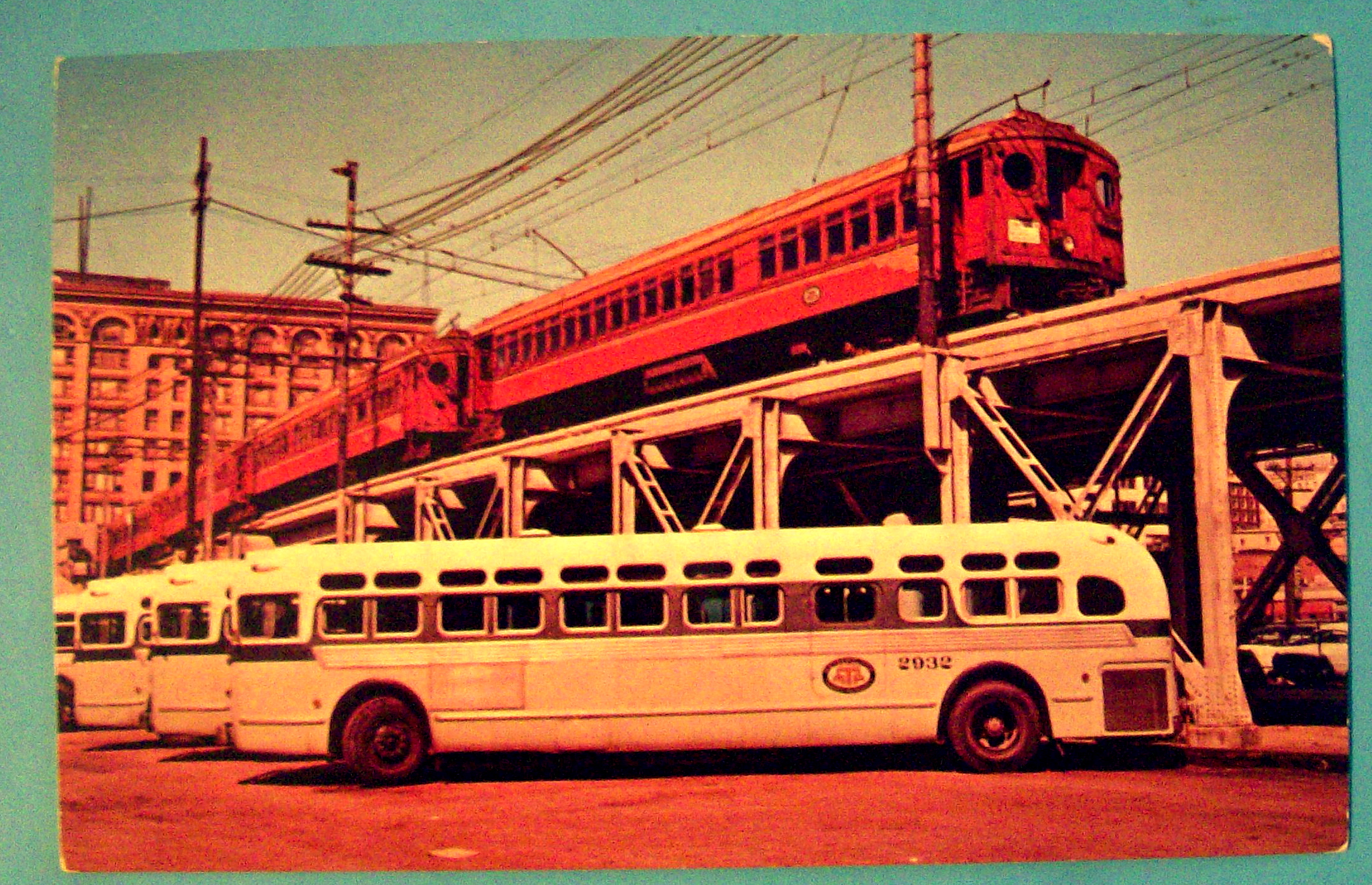 Pacific Electric Red Cars & Buses Postcard