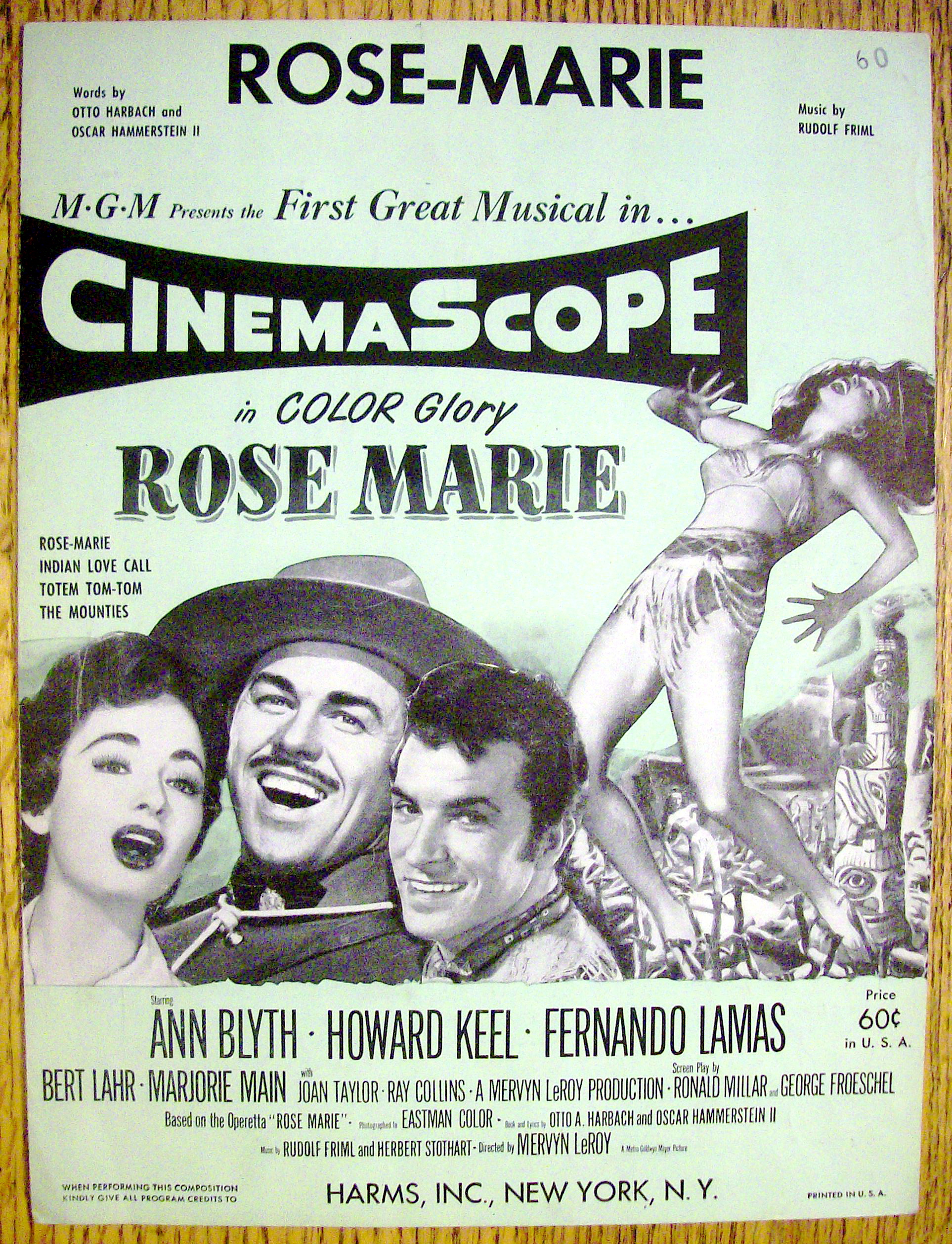 Sheet Music For 1924 Rose Marie